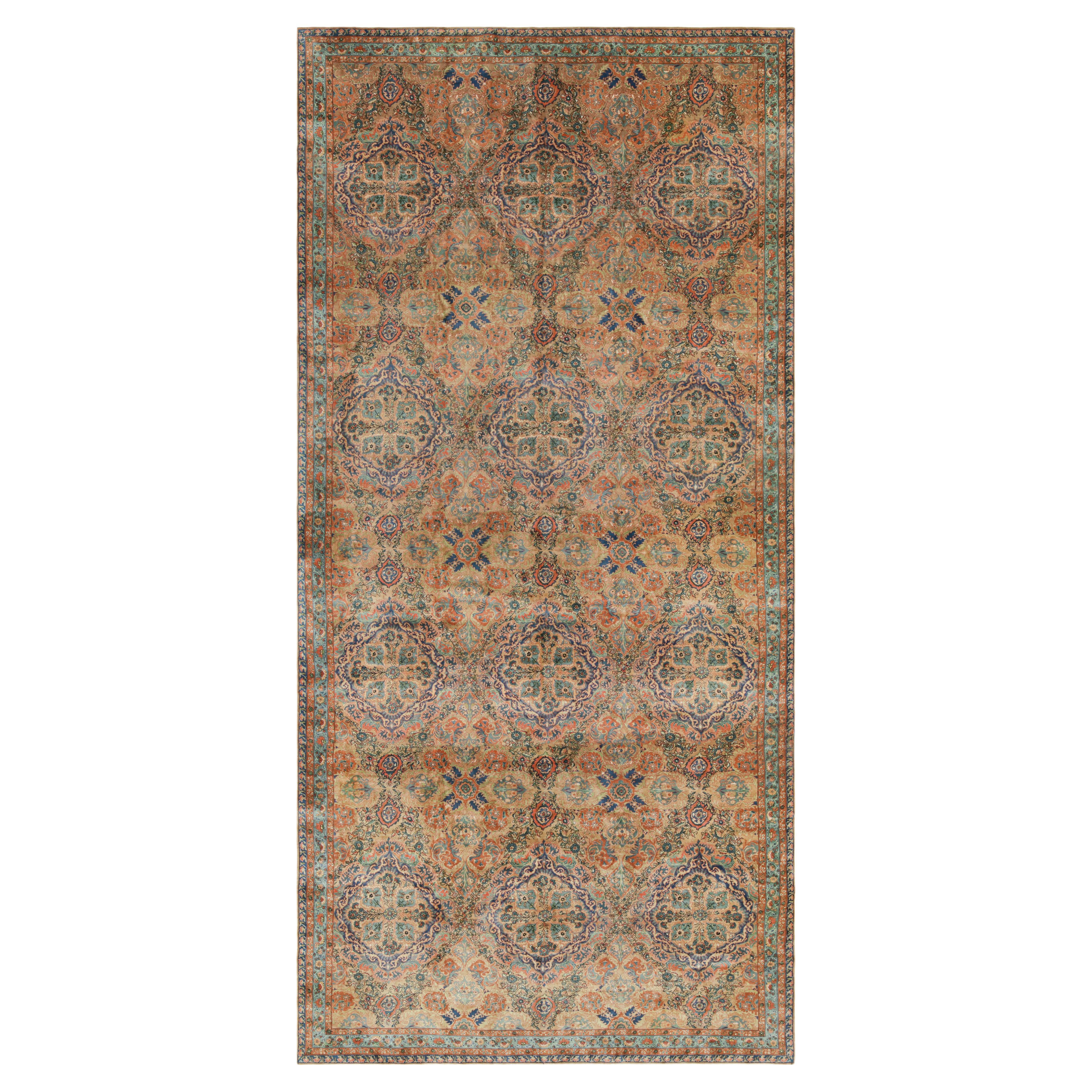 Antique Indian Palace Rug with Tabriz Design & Floral Patterns, from Rug & Kilim