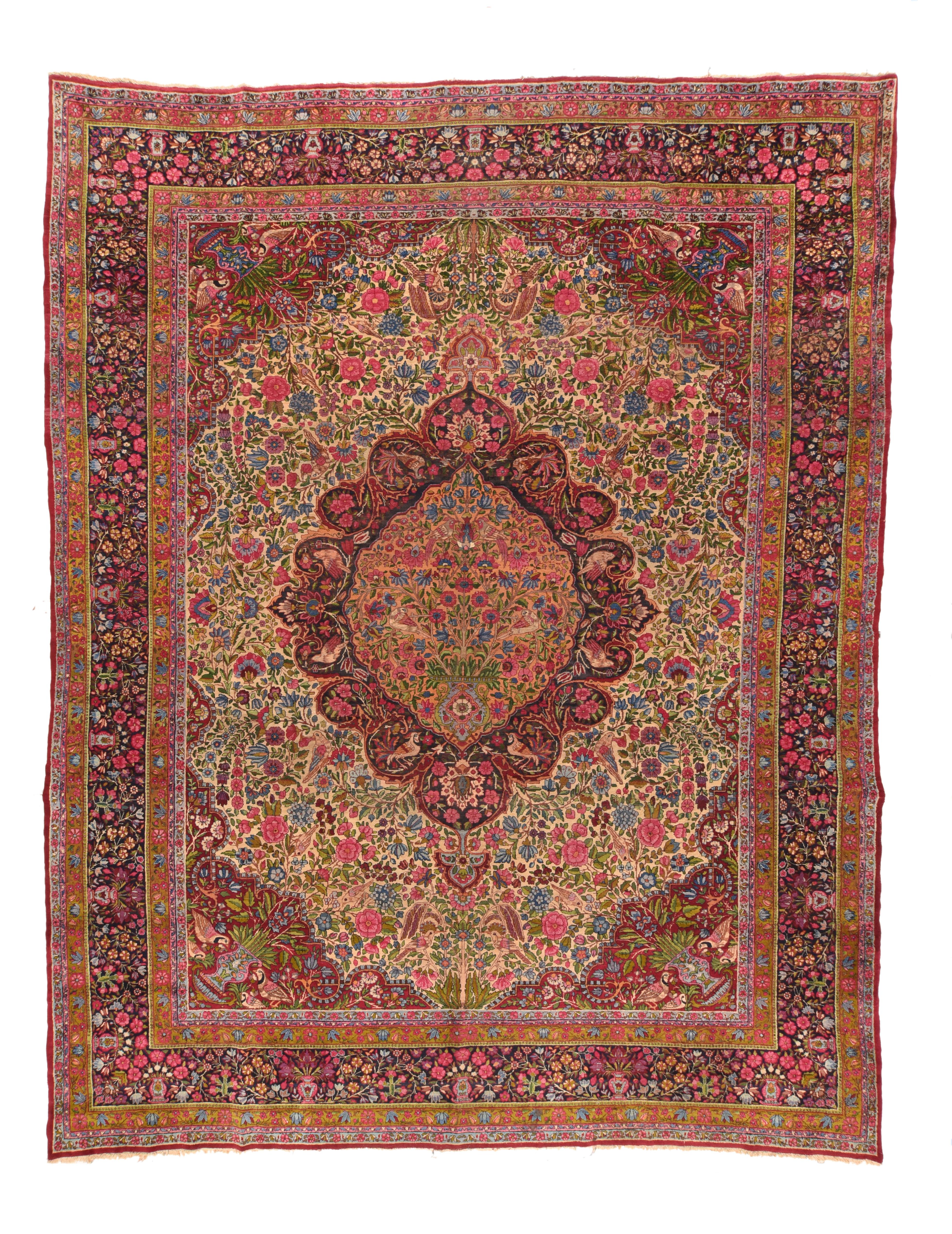Alfombra antigua Kerman 10'0'' x 13'4'' en Excelente estado para la venta en New York, NY