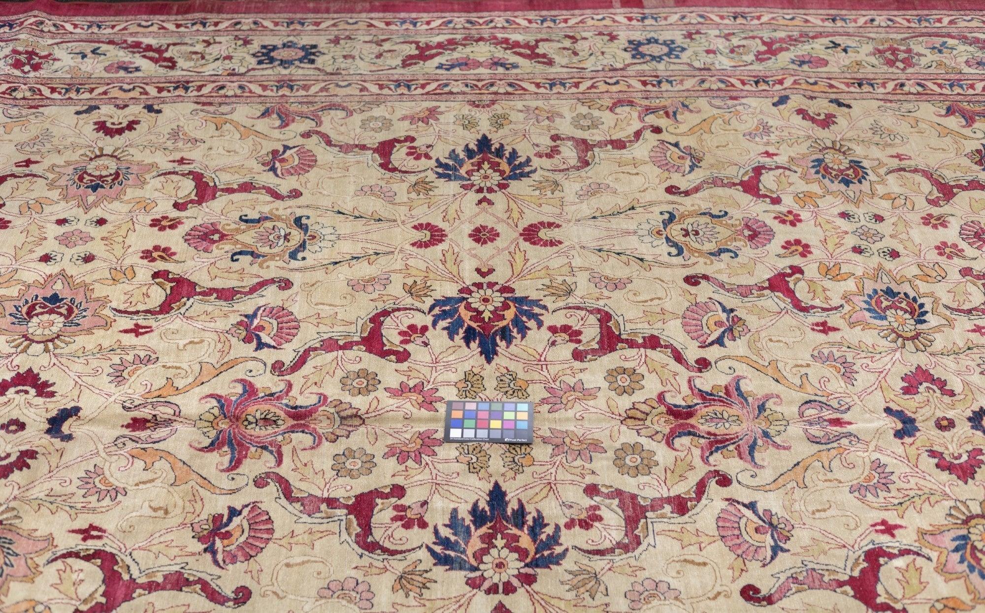Antiker Kerman-Teppich 10'8'' x 14'1'' im Angebot 5