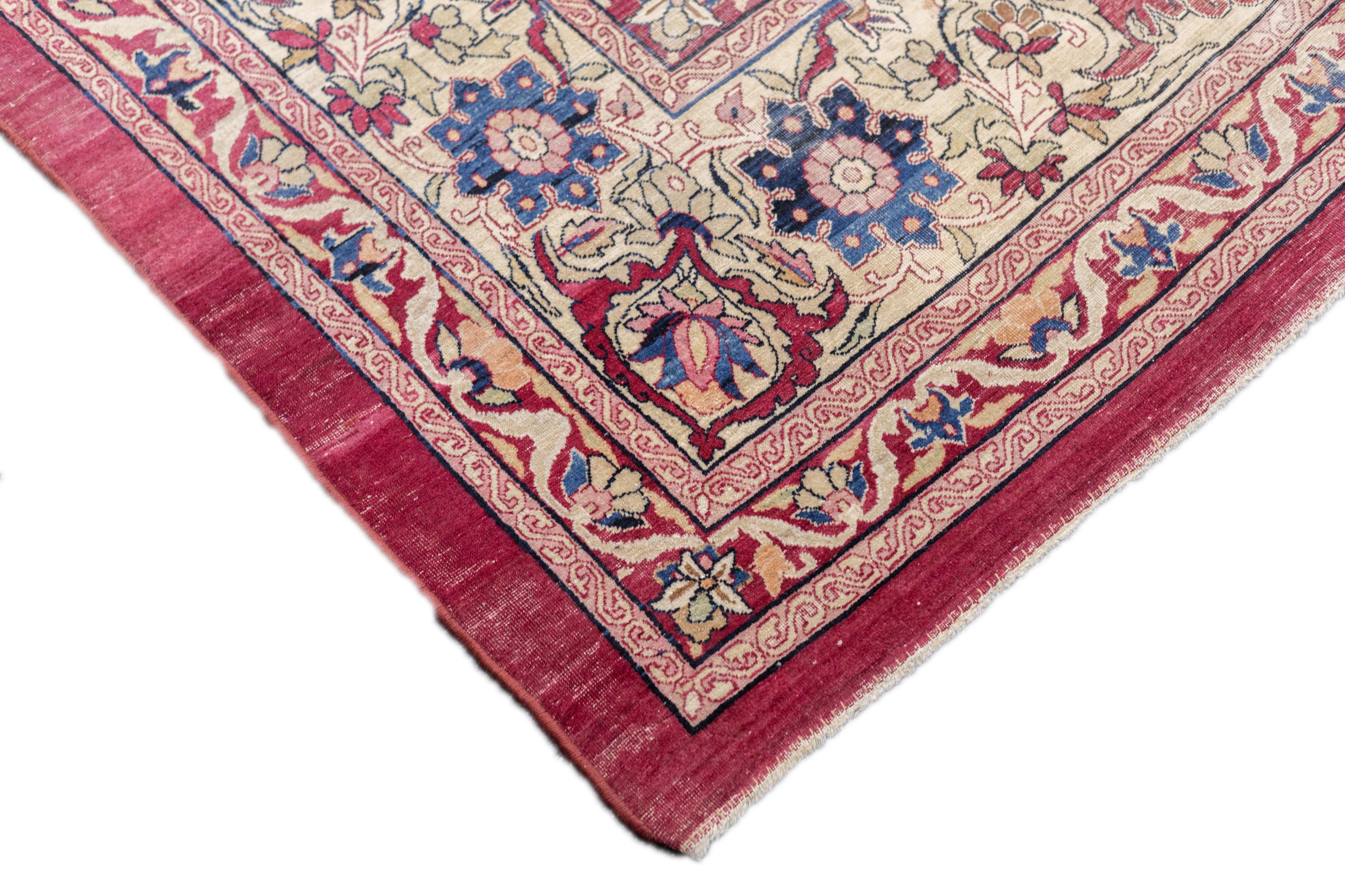 Antiker Kerman-Teppich 10'8'' x 14'1'' (Handgeknüpft) im Angebot
