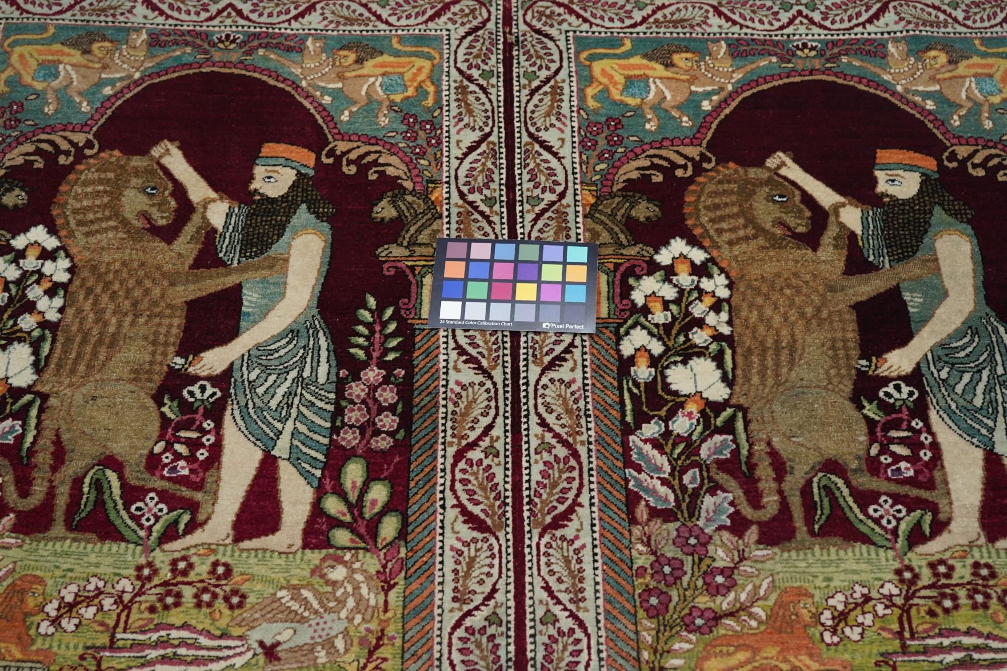 Tapis antique Kerman 2'9'' x 4'2'' en vente 1