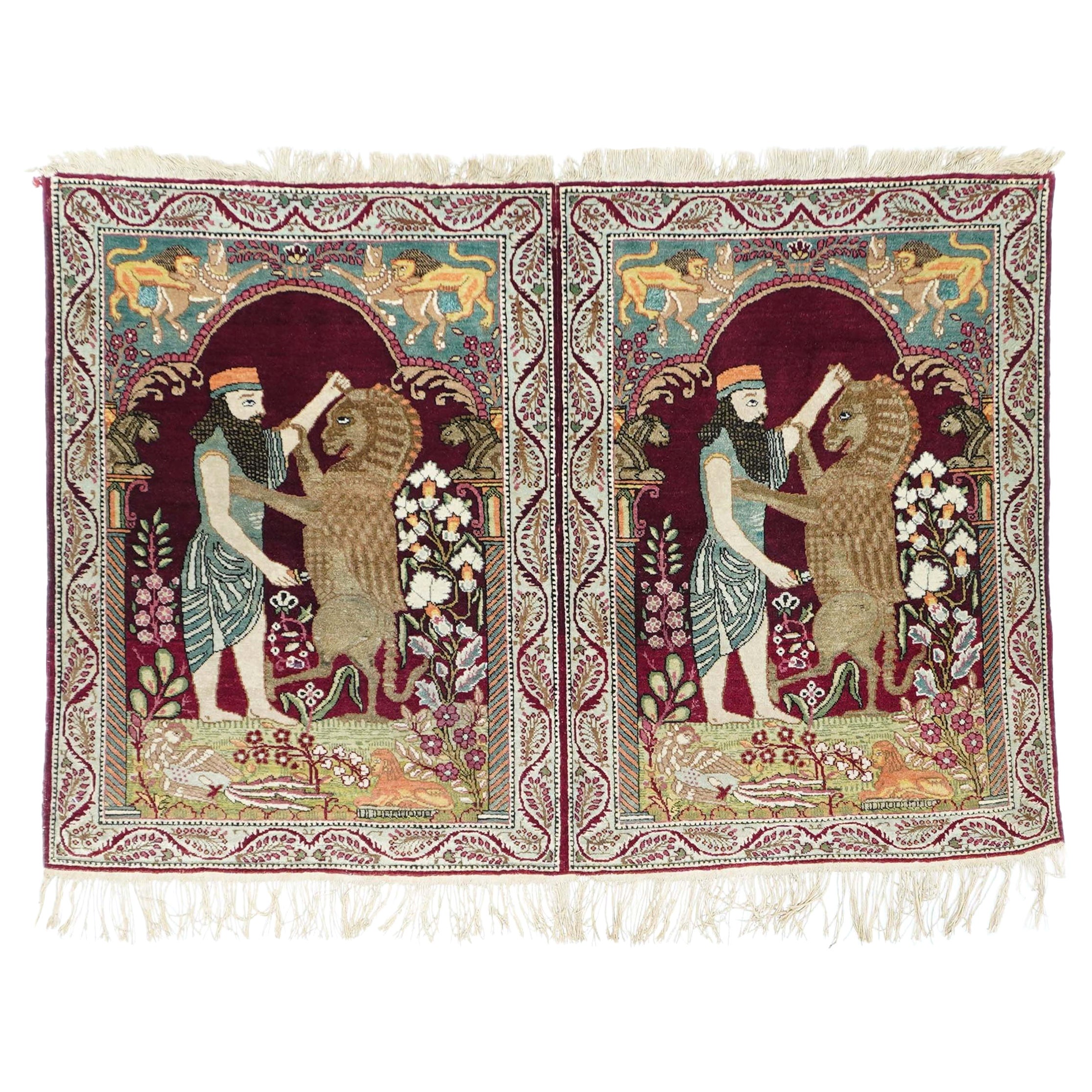 Tapis antique Kerman 2'9'' x 4'2''