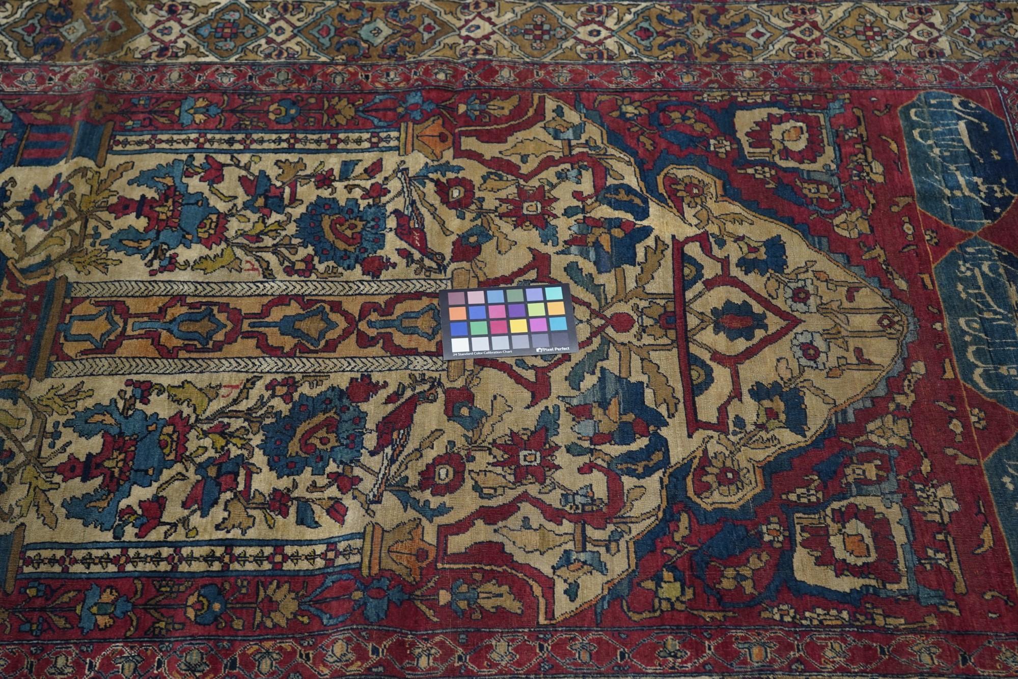 Antiker Kerman-Teppich 4'2'' x 6'1'' im Angebot 1