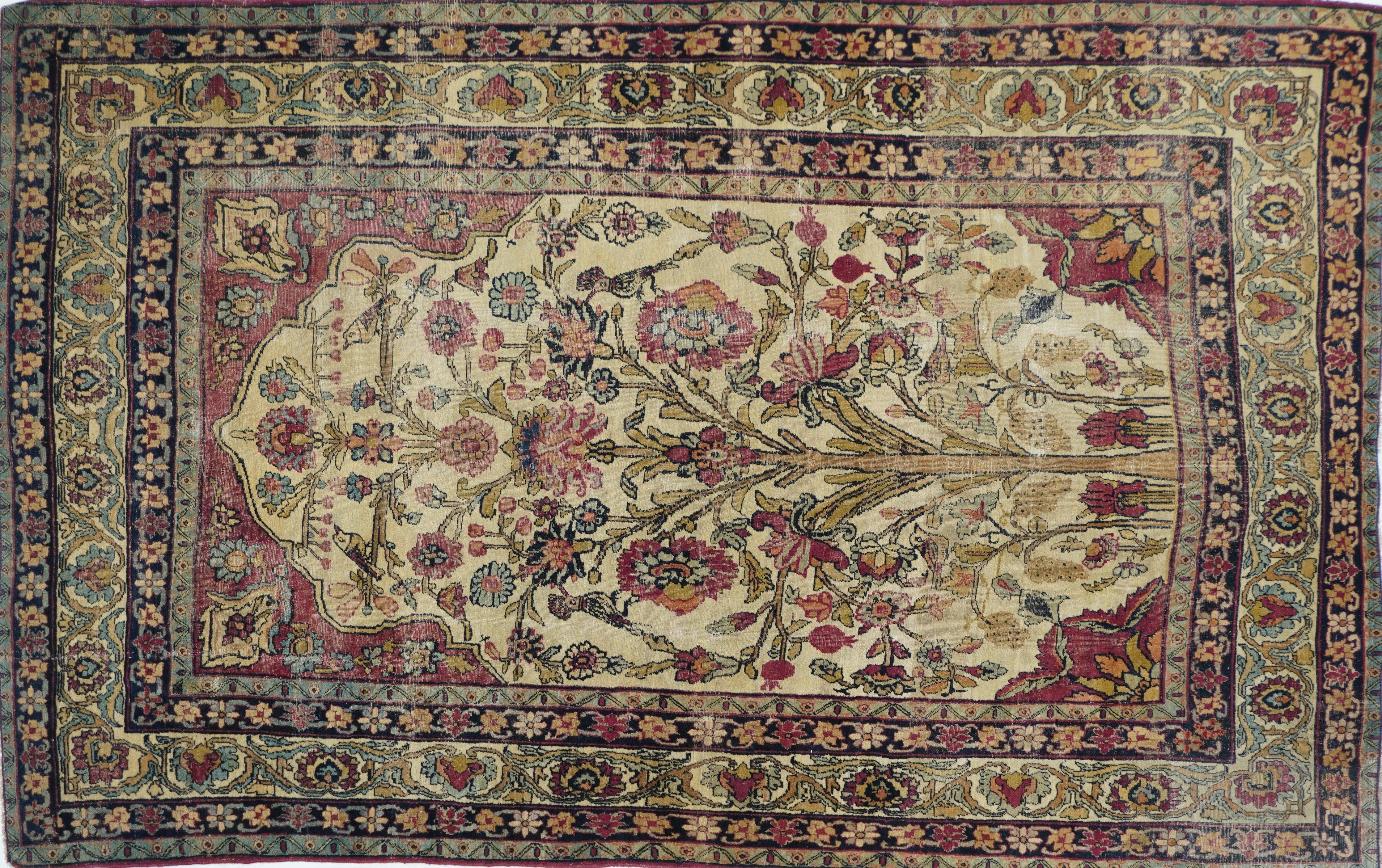 Persian Antique Kerman Rug 4'6'' x 7'0'' For Sale