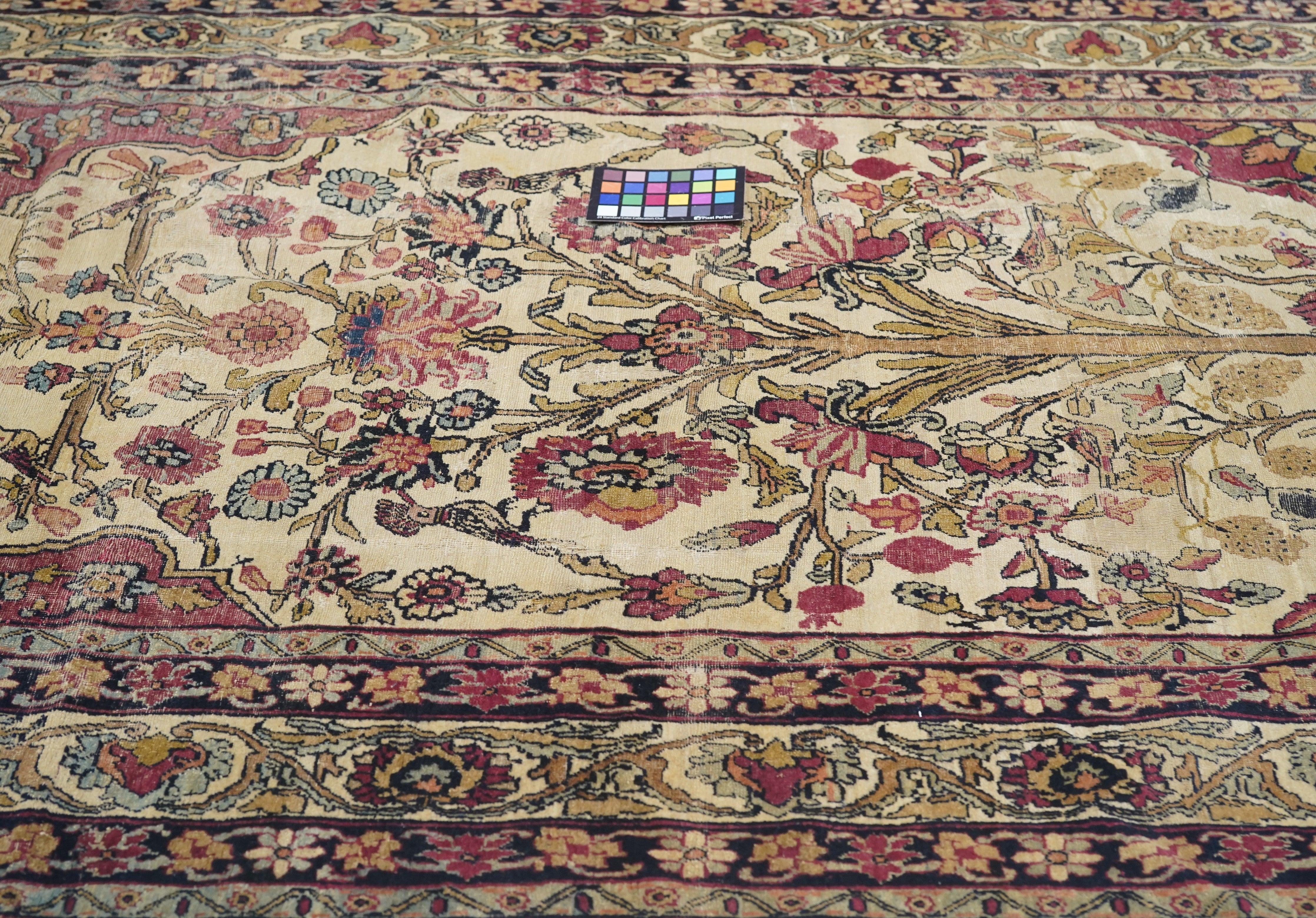 Wool Antique Kerman Rug 4'6'' x 7'0'' For Sale