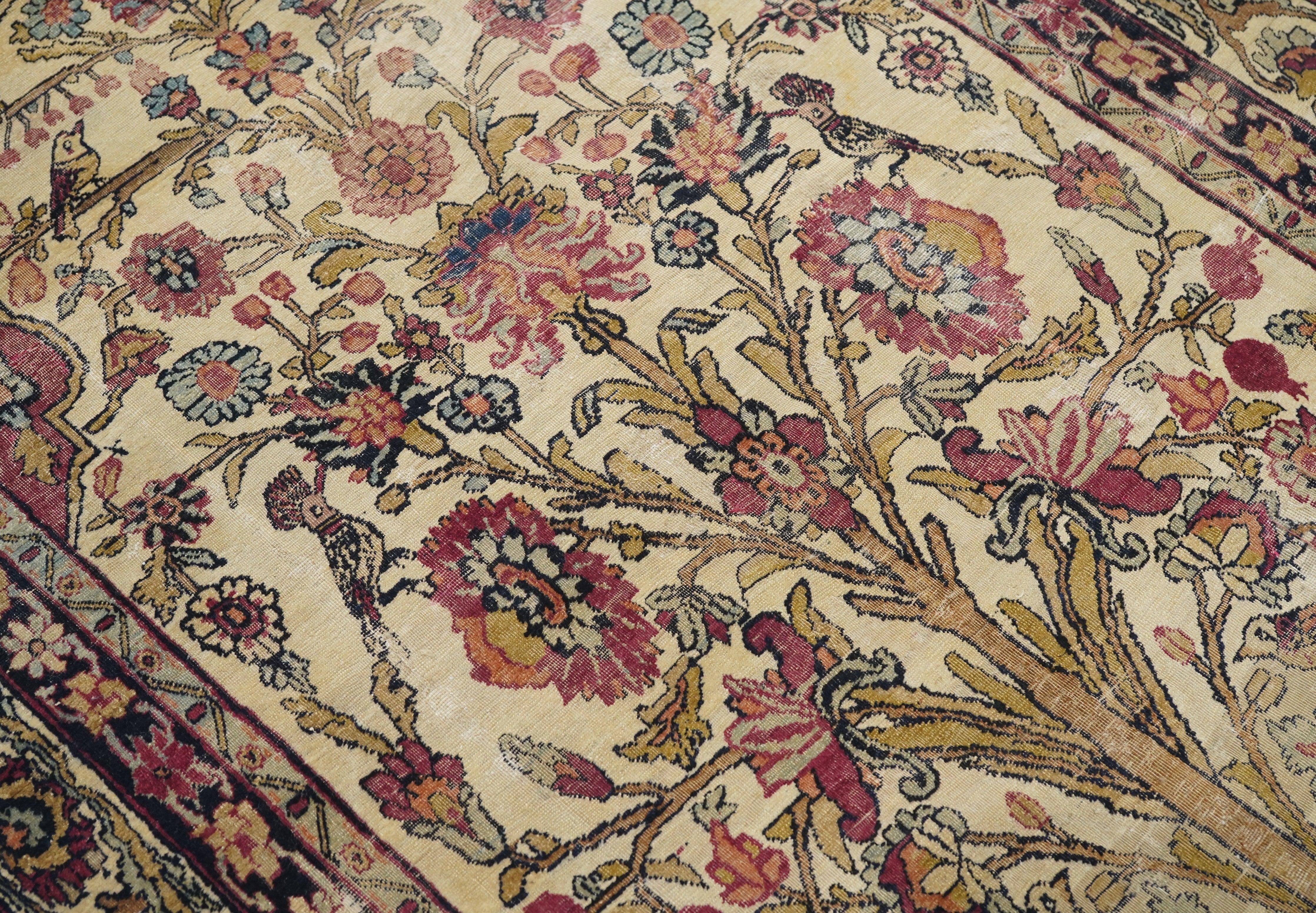 Antique Kerman Rug 4'6'' x 7'0'' For Sale 1