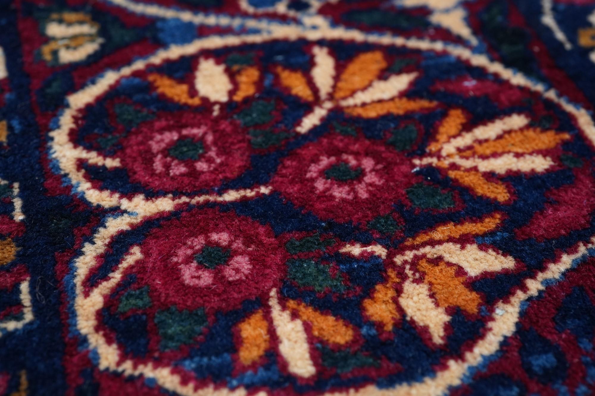 Wool Antique Kerman Rug For Sale