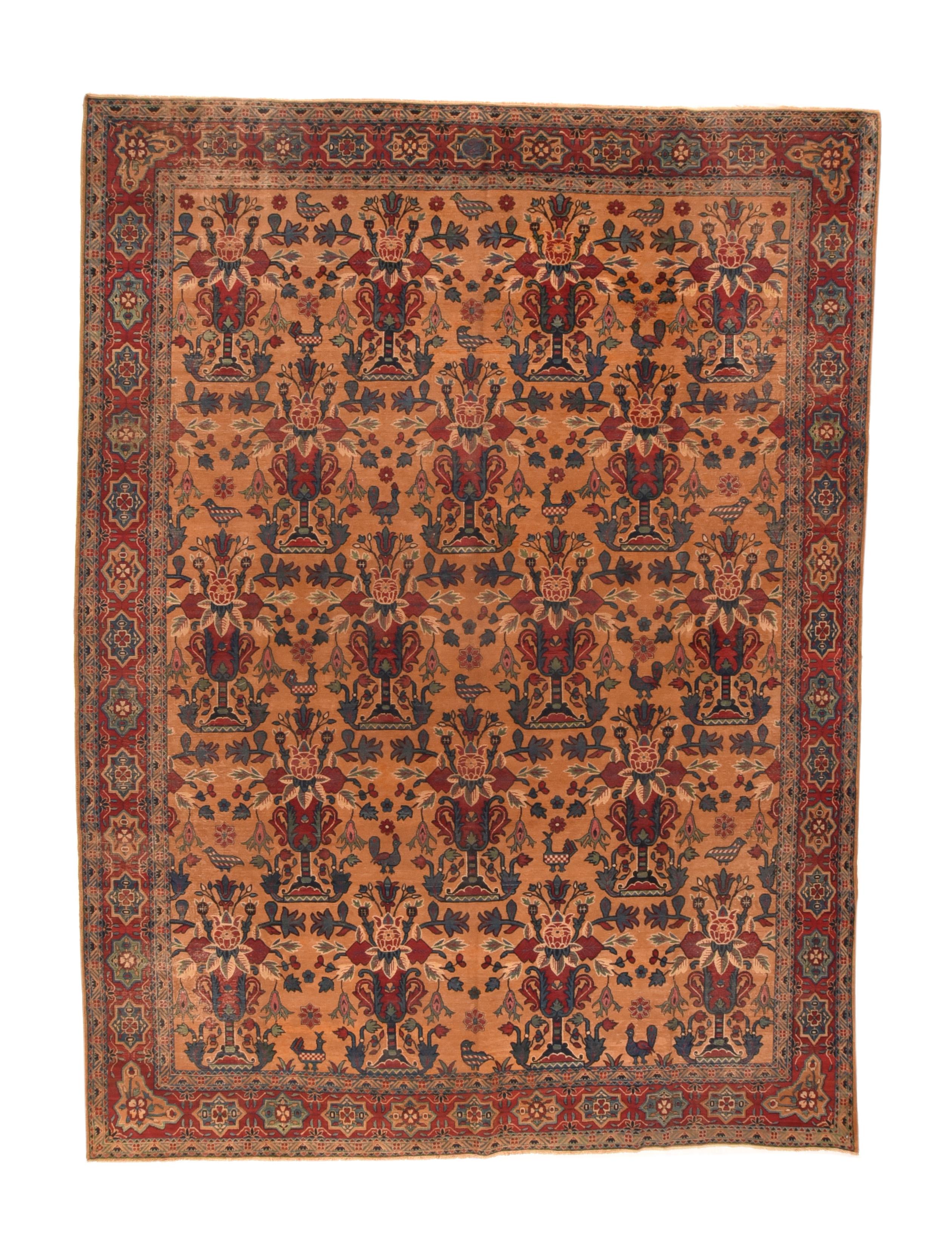 Antique Kerman Rug In Excellent Condition For Sale In New York, NY