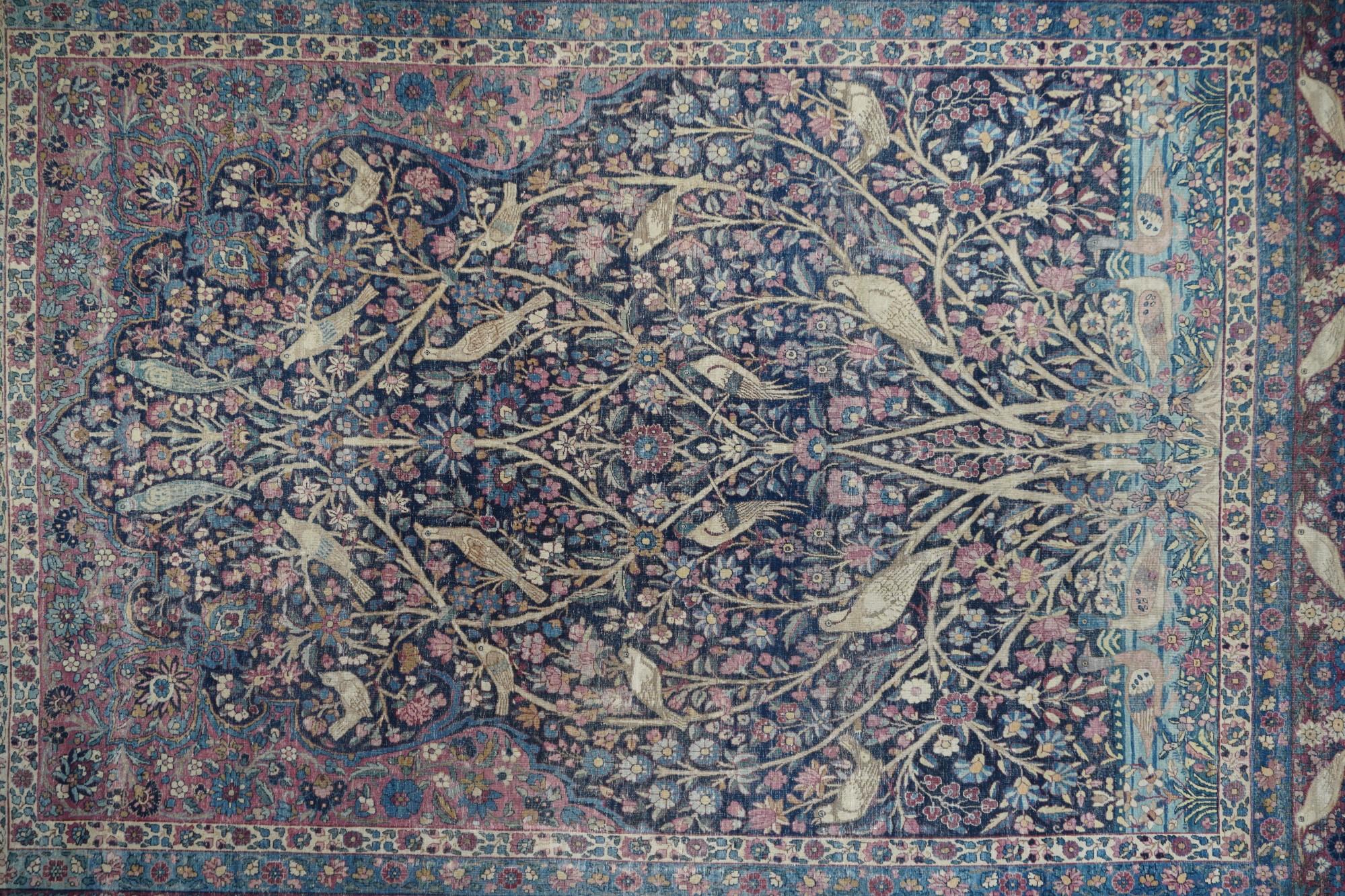 Persian Antique Kerman Rug 8'8'' x 11'8'' For Sale