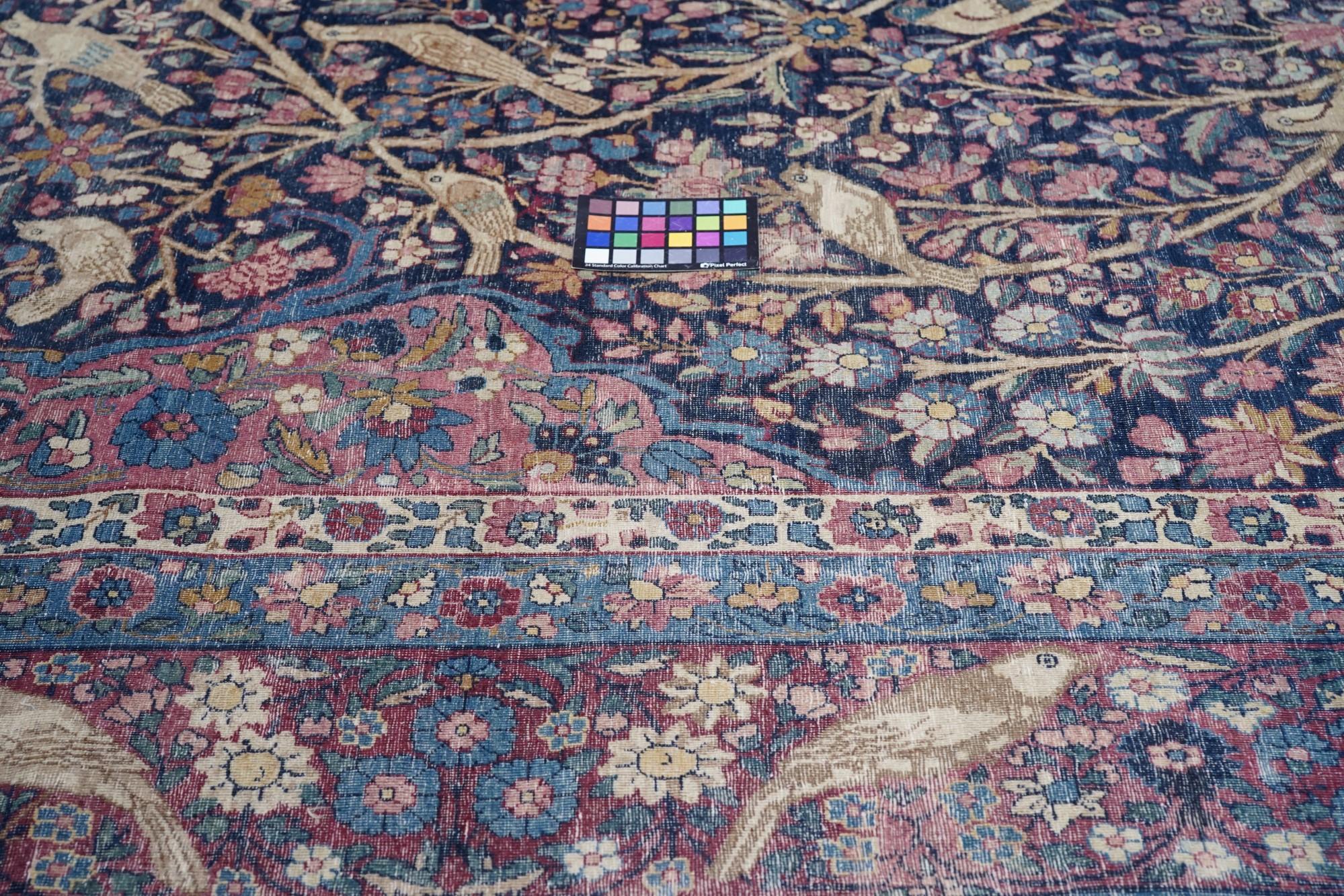 Antique Kerman Rug 8'8'' x 11'8'' For Sale 3