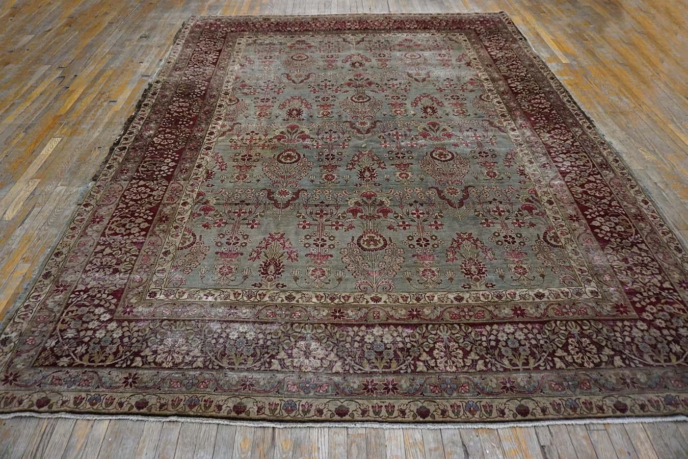 Annodato a mano Inizio del XX secolo S.E. Tappeto Persiano Kirman ( 9'2 