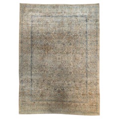Antique Kerman Rug, Hand-Knotted Wool, Floral Design, 9'2\" x 12'4\"