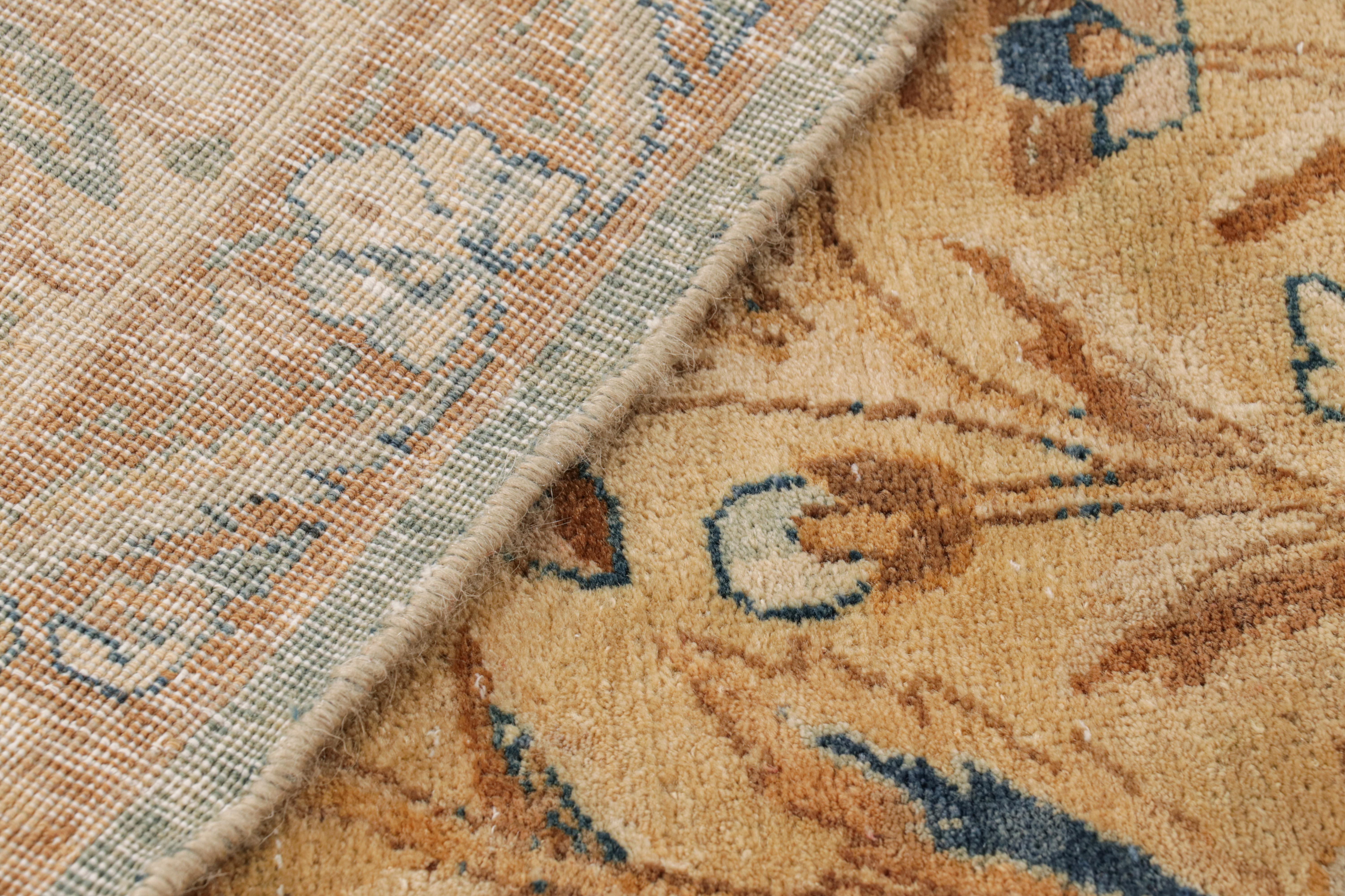 Oversized Antique Persian Kerman Lavar Rug, Brown with Florals - Rug & Kilim For Sale 2
