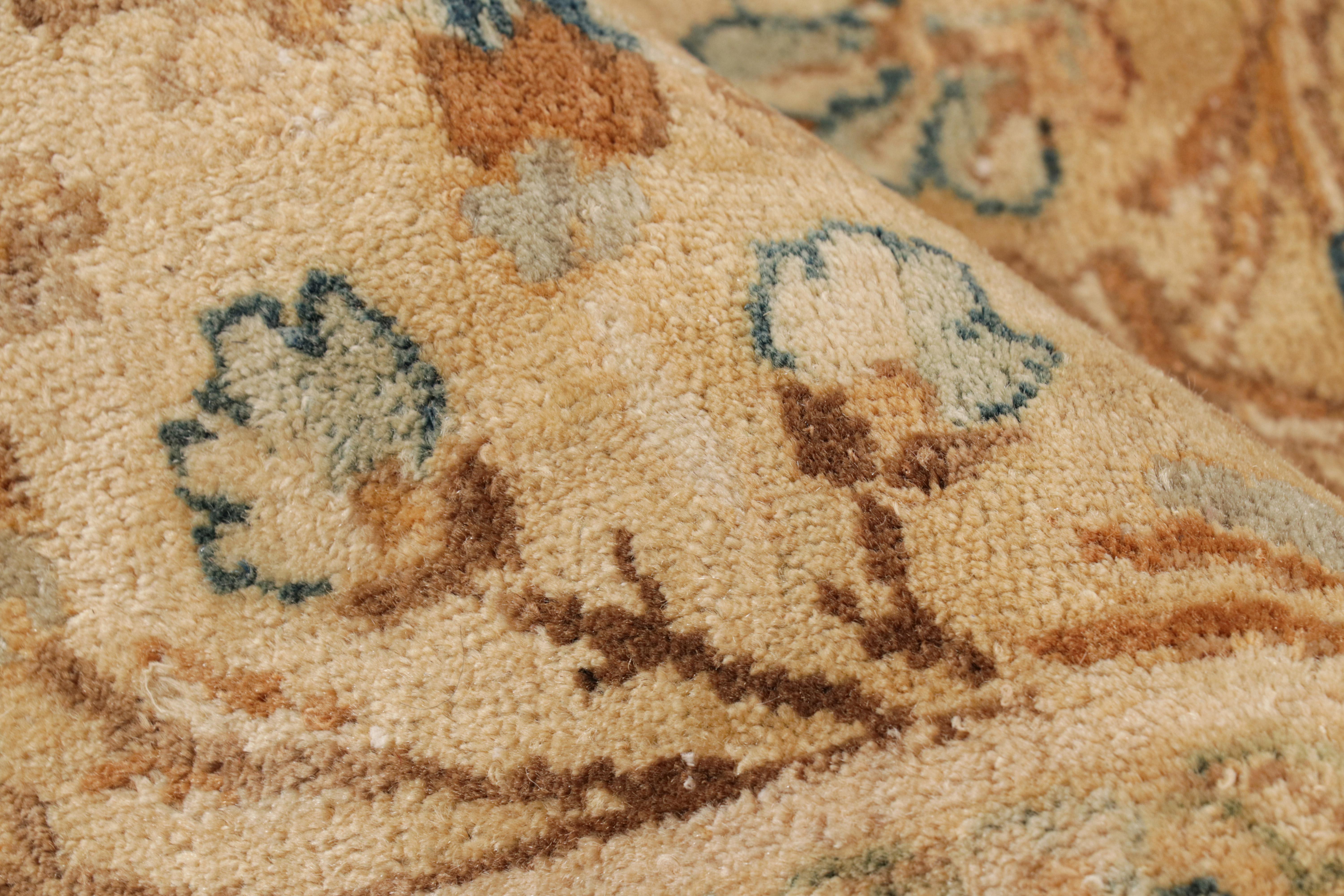 Oversized Antique Persian Kerman Lavar Rug, Brown with Florals - Rug & Kilim For Sale 1