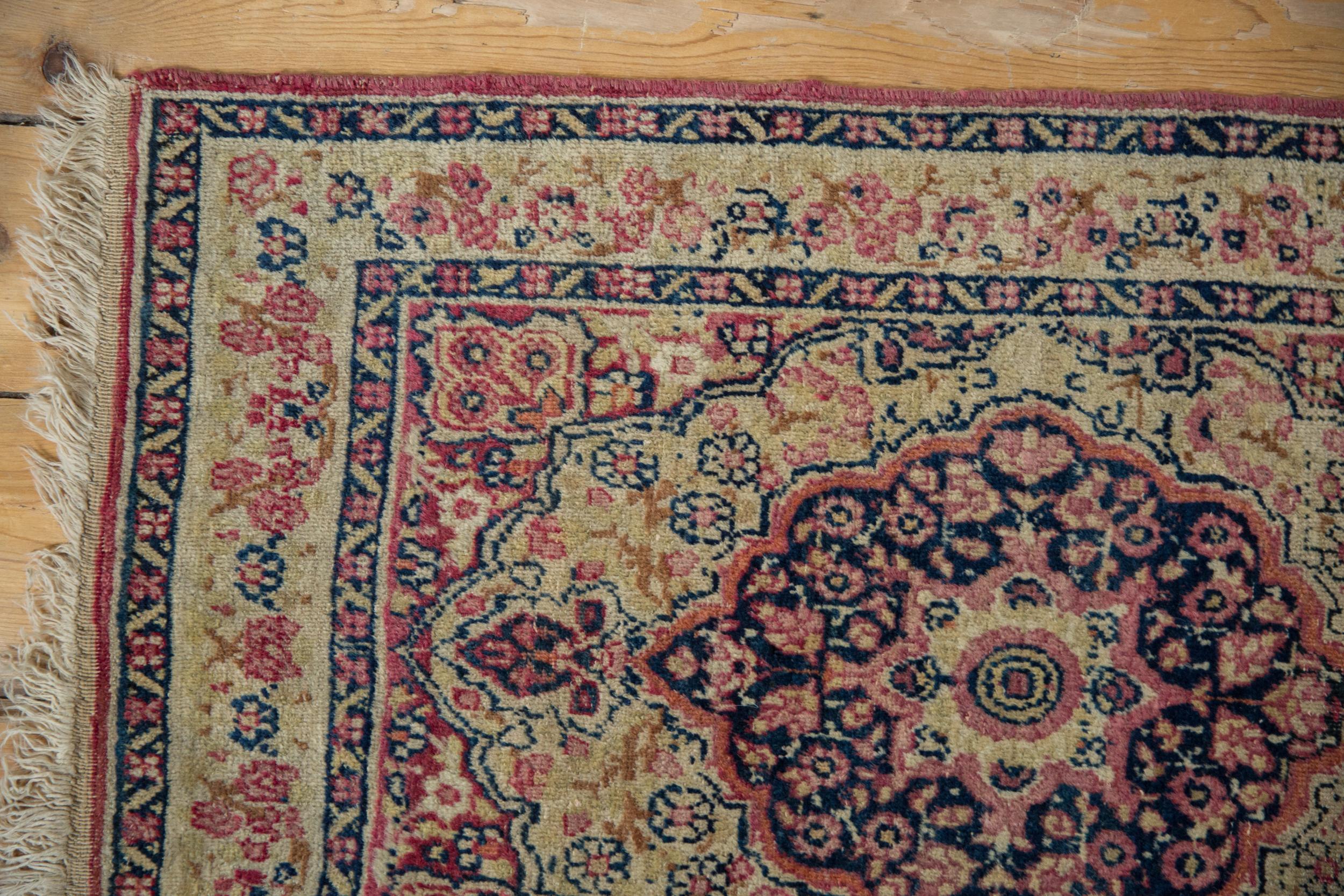 Persian Antique Kerman Rug Mat For Sale