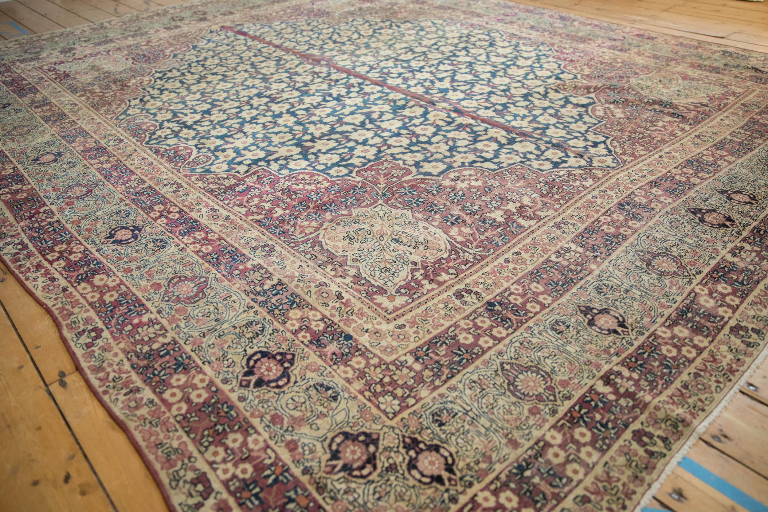 Hand-Knotted Antique Kermanshah Carpet For Sale