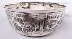 Antique Kerr American Edwardian Sterling Silver Sweet Beast Porringer
