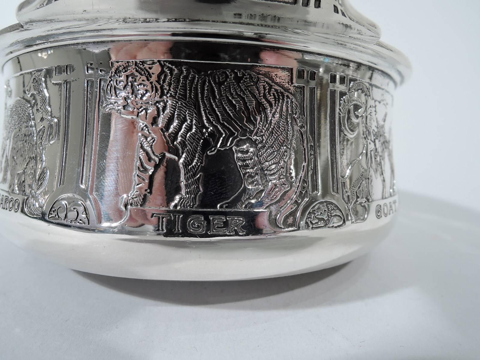 Antique Kerr Edwardian Sterling Silver Animal Porringer 4