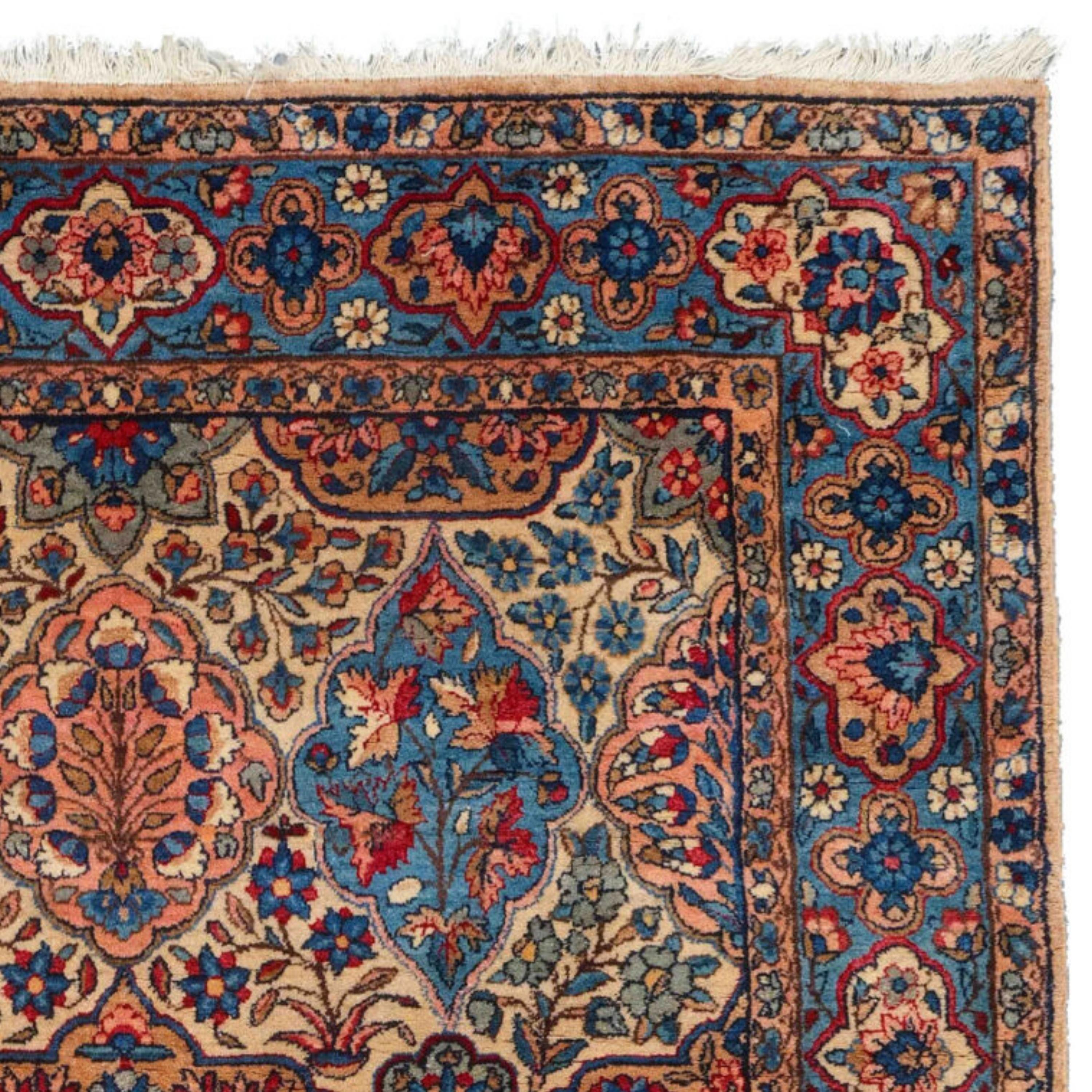 Antique Keshan Rug - Late 20th Century Keshan Rug, Persian Rugs In Good Condition For Sale In Sultanahmet, 34