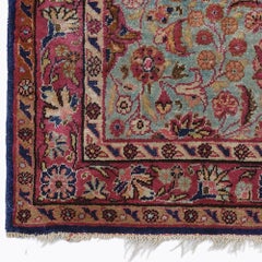 Antique Keshan Silk Prayer Rug - Late 19th Century