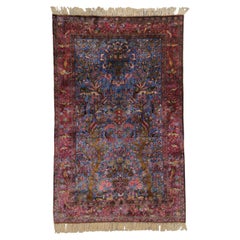 Antique Keshan Silk Rug - Late 19th Century Persian Keshan Silk Rug