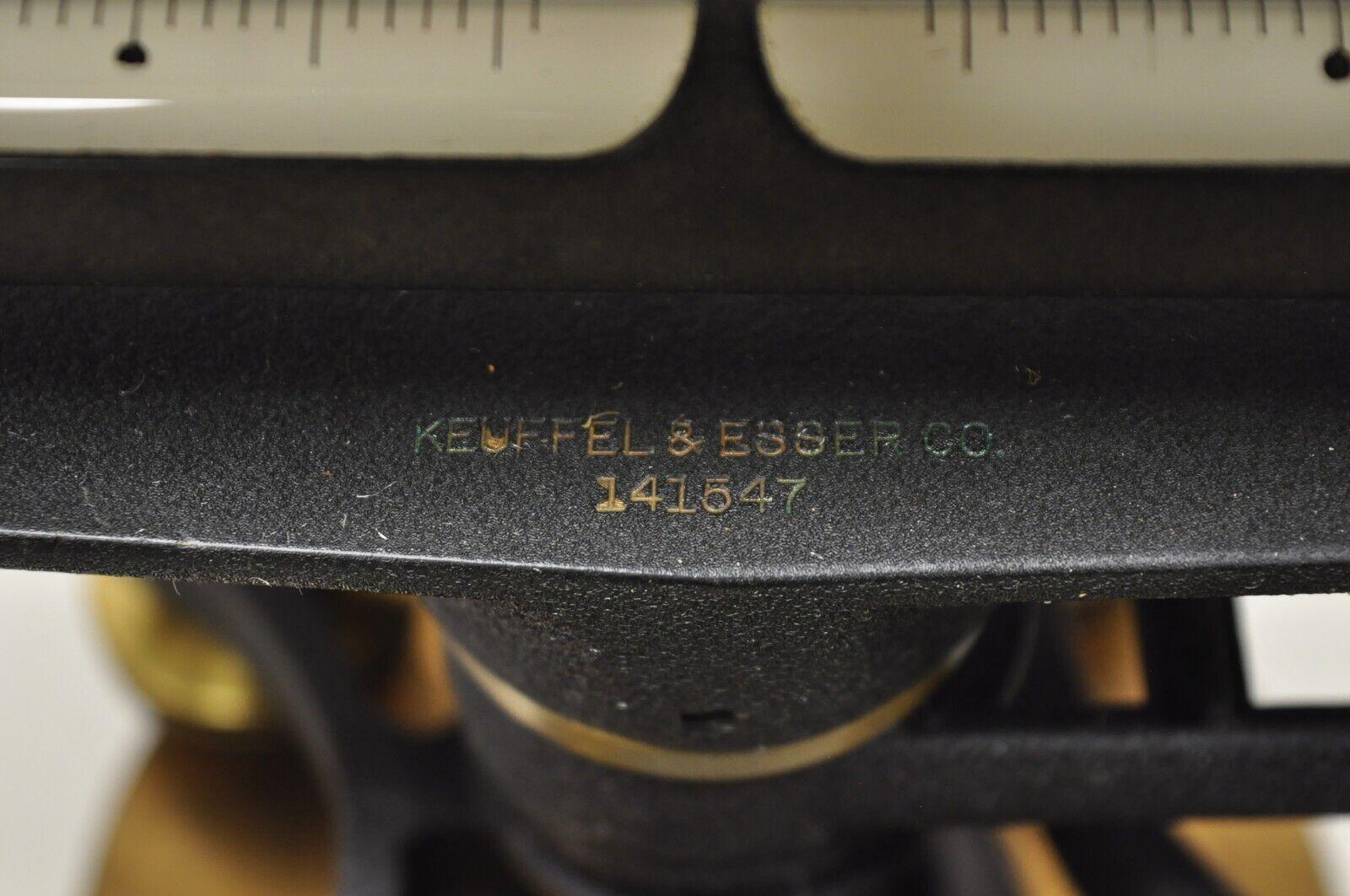 20th Century Antique Keuffel & Esser Co 141547 Surveyors Compass in Case w Wooden Tripod Base For Sale
