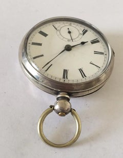 Antique Key-Wind Silver Hallmarked Birmingham circa 1882 Pocket Watch