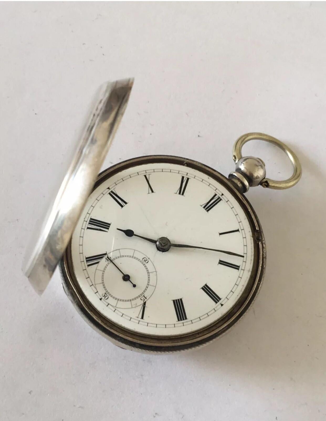 Antique Key-Wind Silver Hallmarked Birmingham circa 1882 Pocket Watch ...