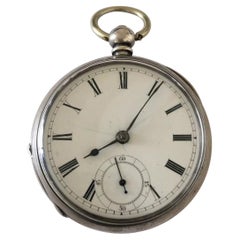 Antique Key-Wind Silver Hallmarked Birmingham circa 1882 Pocket Watch