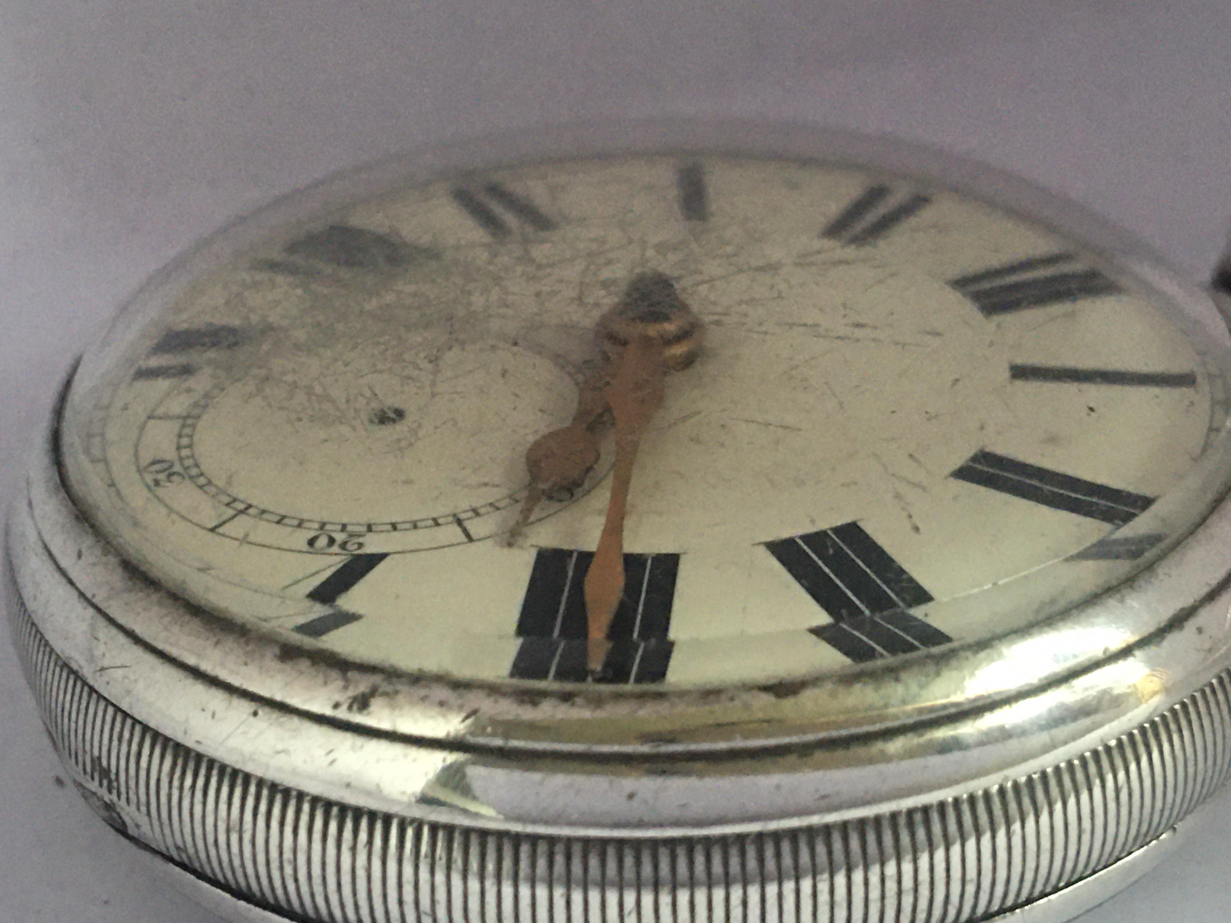 Antique Key Winding Silver Pocket Watch 5