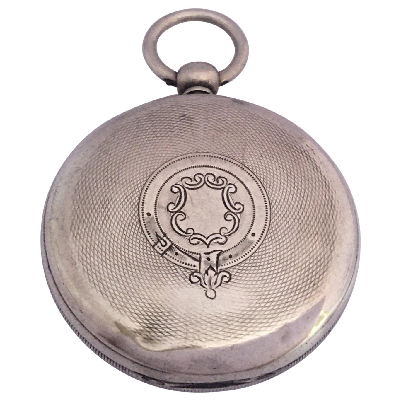 Antique Key Winding Silver Pocket Watch