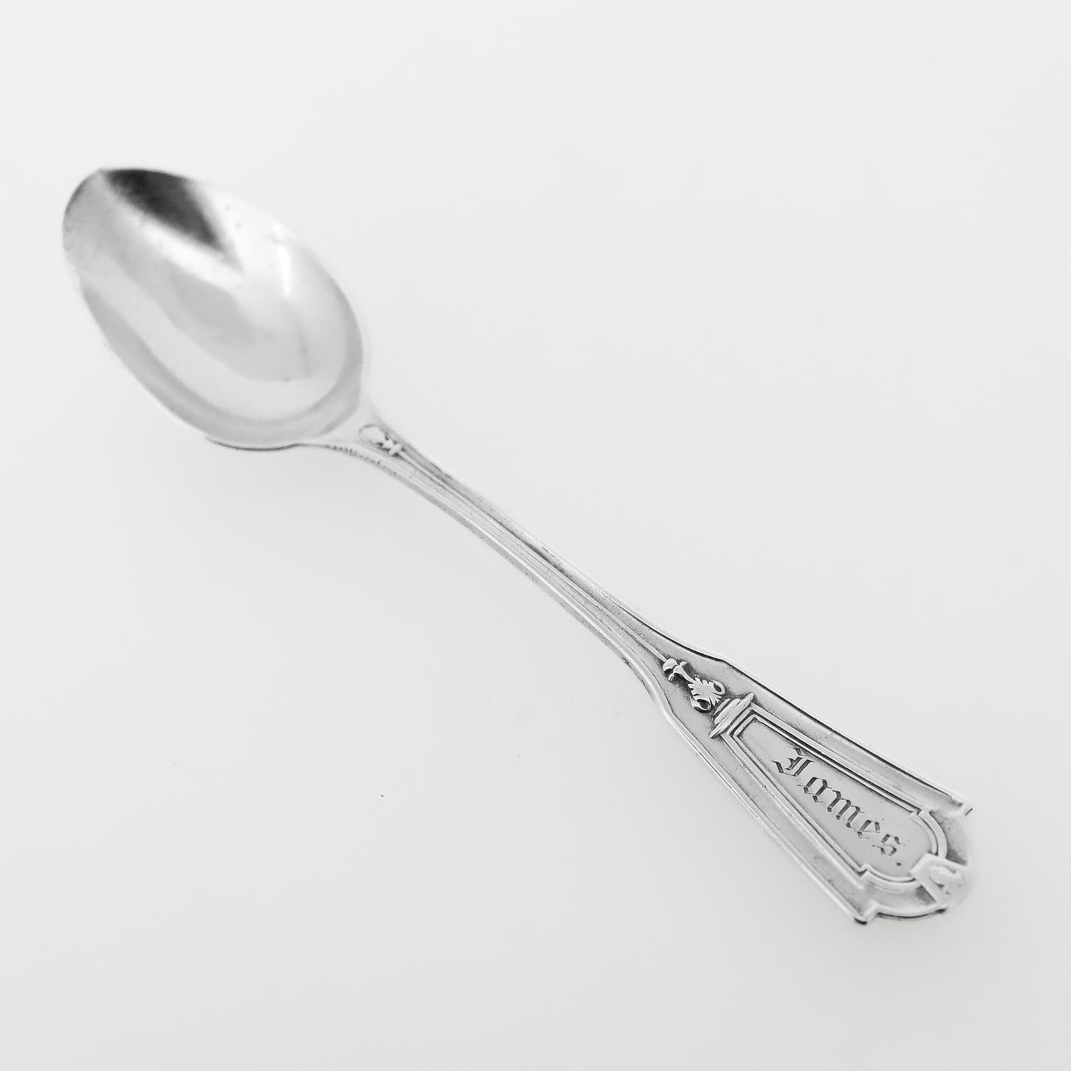 Antico set di forchette, coltelli e cucchiai in argento 925 Keystone by Whiting Youth in vendita 4