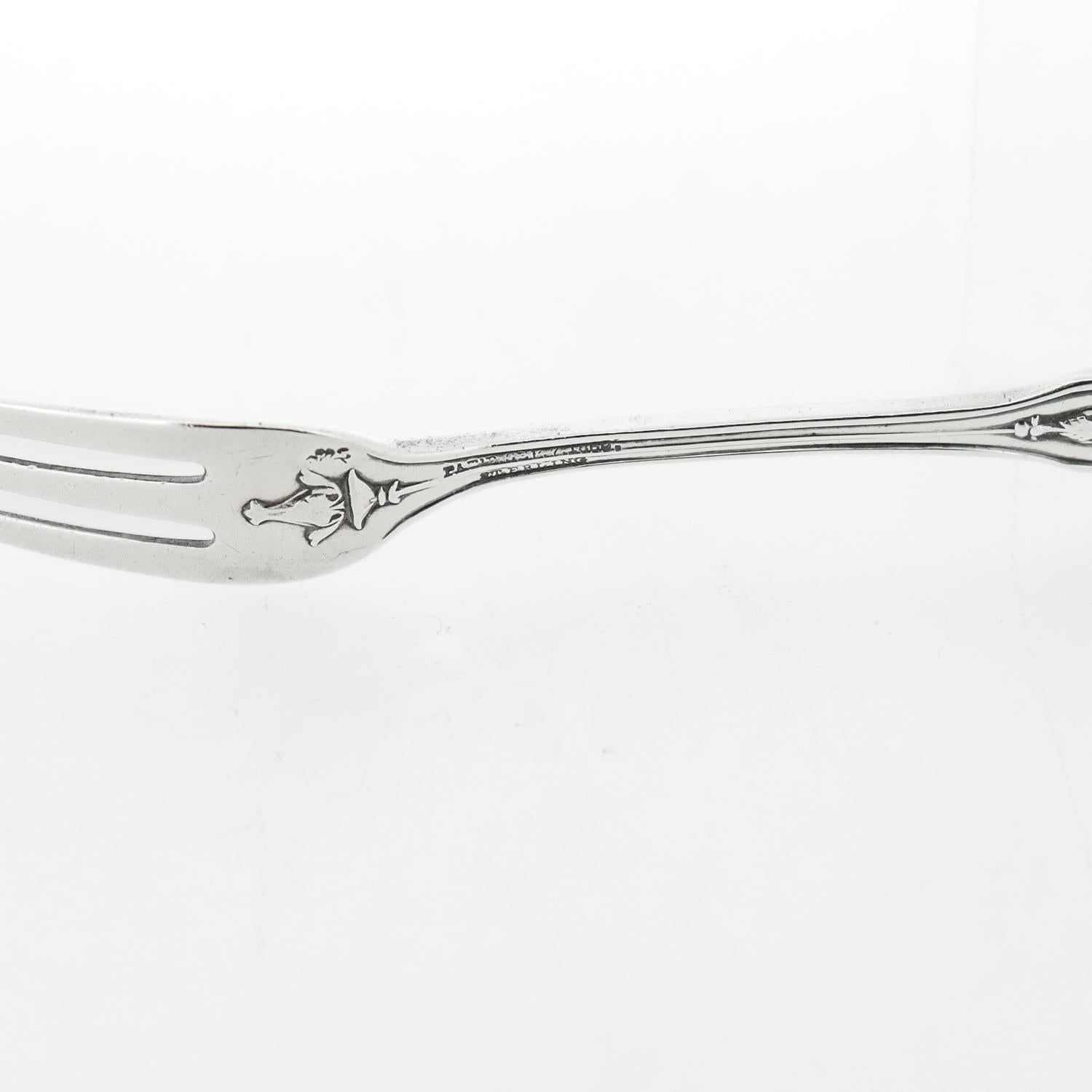 Antico set di forchette, coltelli e cucchiai in argento 925 Keystone by Whiting Youth in vendita 8