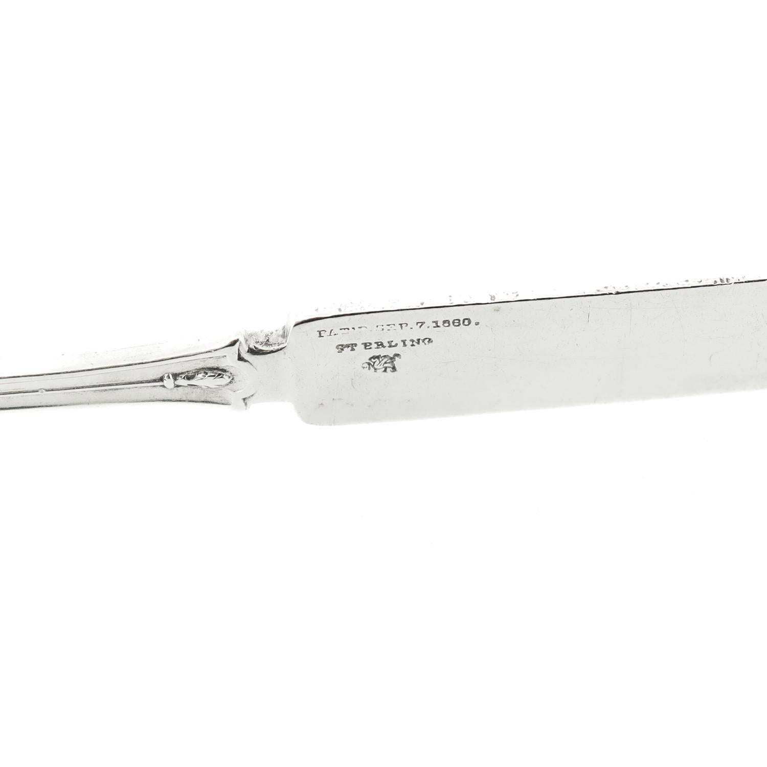 Antico set di forchette, coltelli e cucchiai in argento 925 Keystone by Whiting Youth in vendita 9