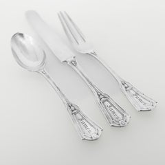 Antique Keystone by Whiting Youth Sterling Silver Fork, Knife & Spoon Boxed Set