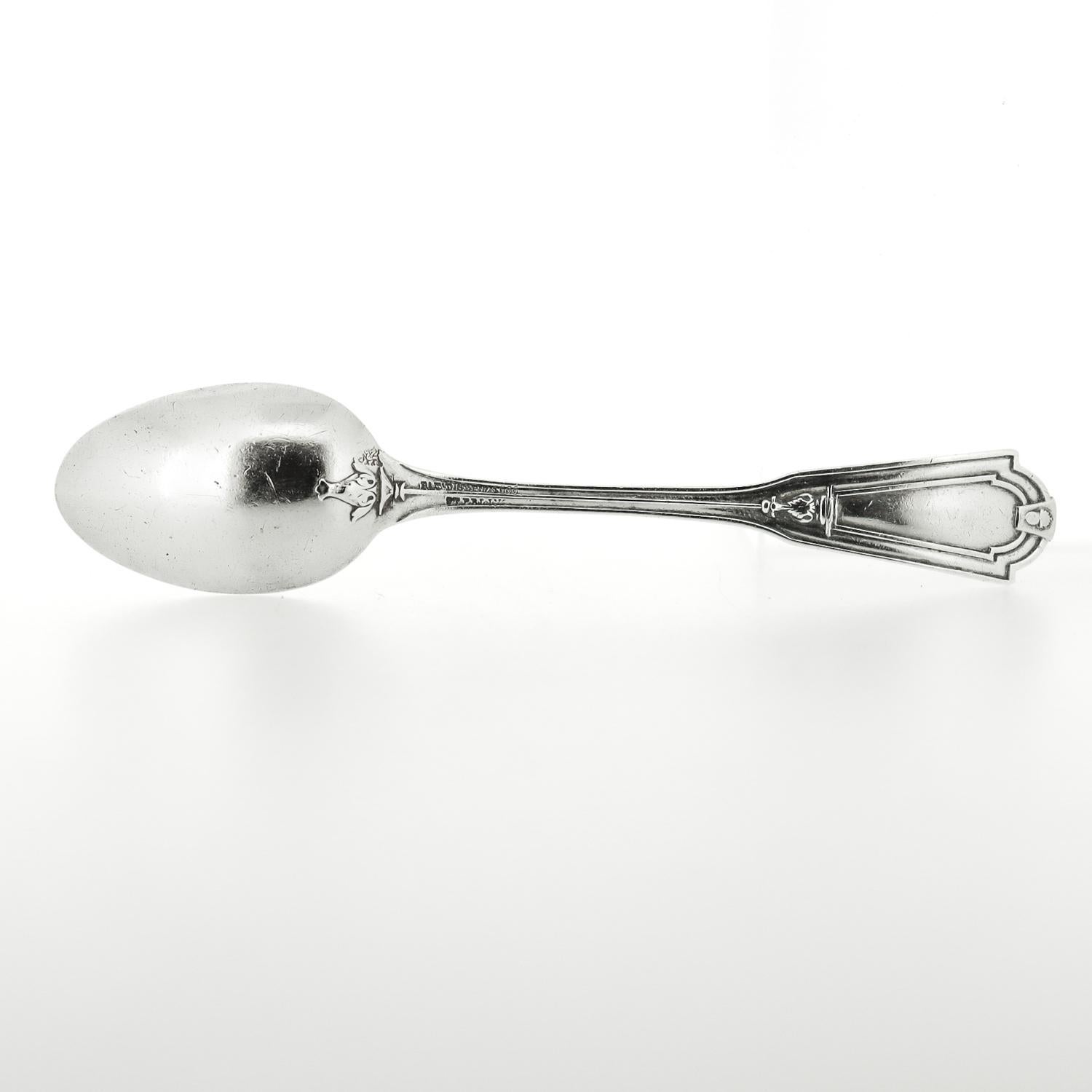 XX secolo Antico set di forchette, coltelli e cucchiai in argento 925 Keystone by Whiting Youth in vendita