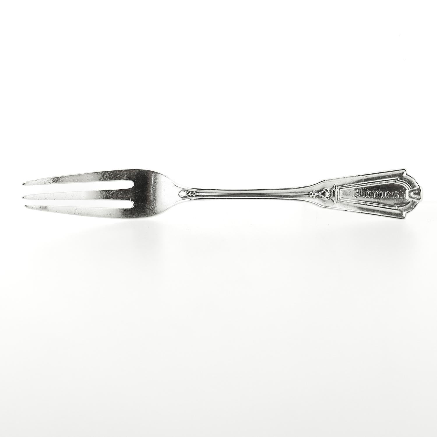 Argento 925 Antico set di forchette, coltelli e cucchiai in argento 925 Keystone by Whiting Youth in vendita