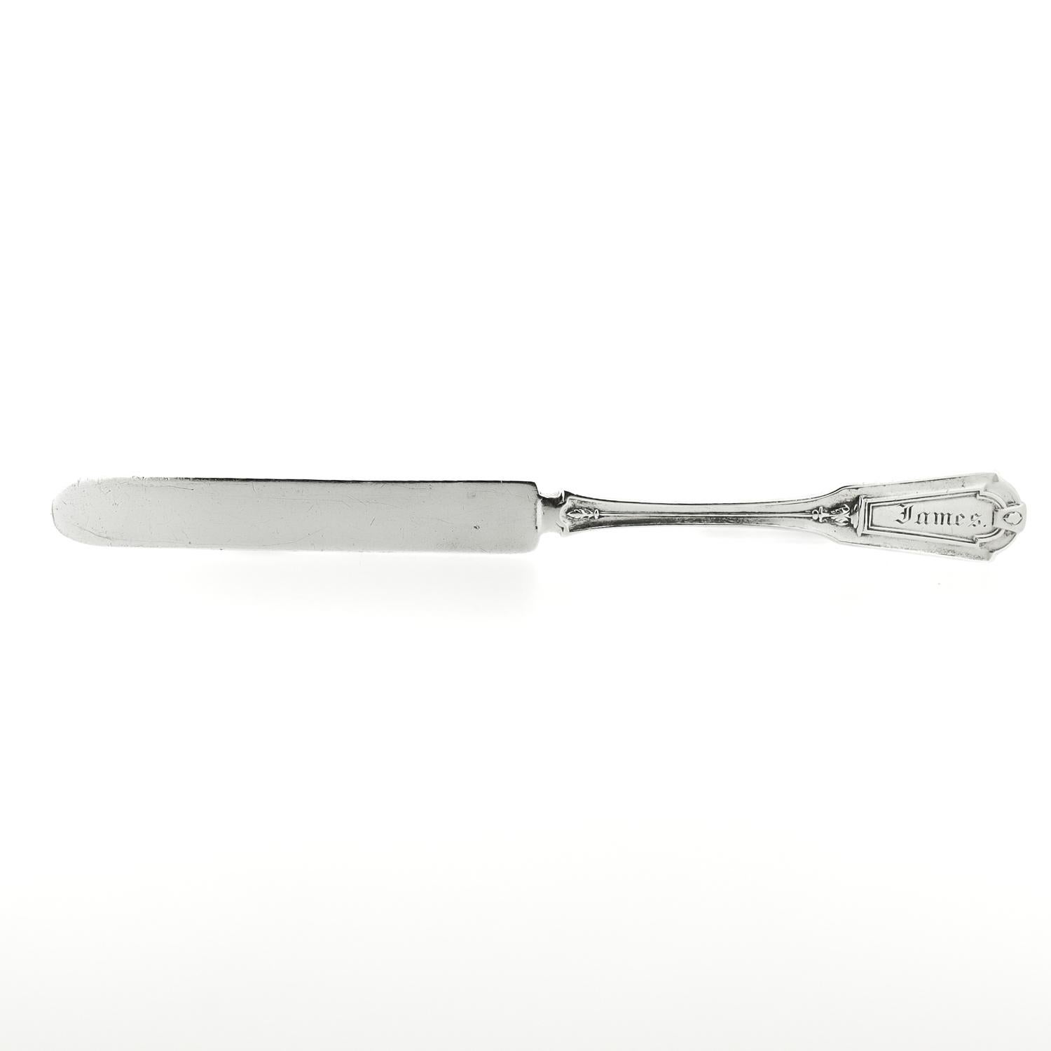 Antico set di forchette, coltelli e cucchiai in argento 925 Keystone by Whiting Youth in vendita 2