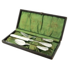Antique Keystone by Whiting Youth Sterling Silver Fork, Knife & Spoon Boxed Set