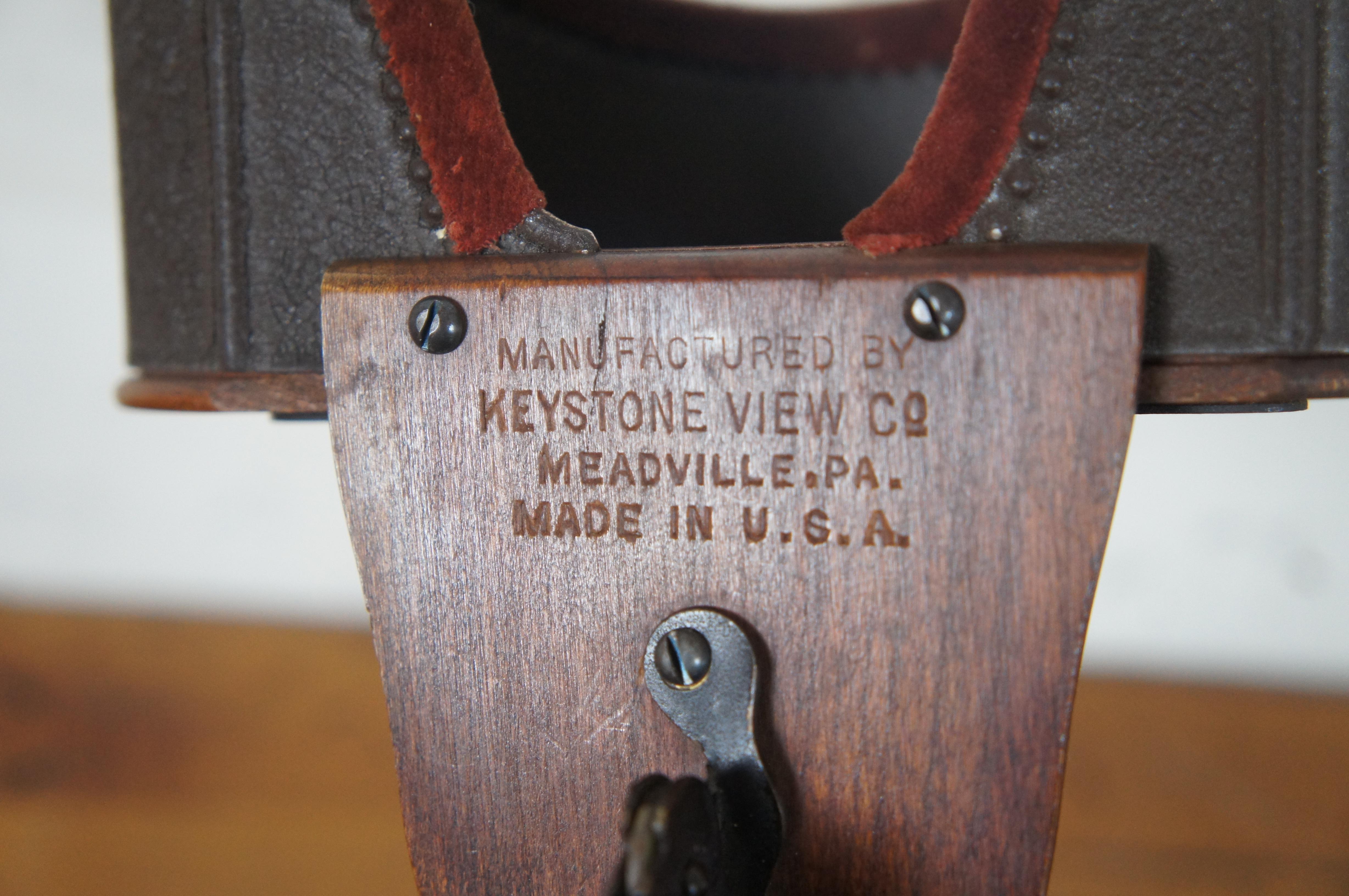 Antique Keystone View Stereo Viewer Stereoscope World Tour Family Photos 1