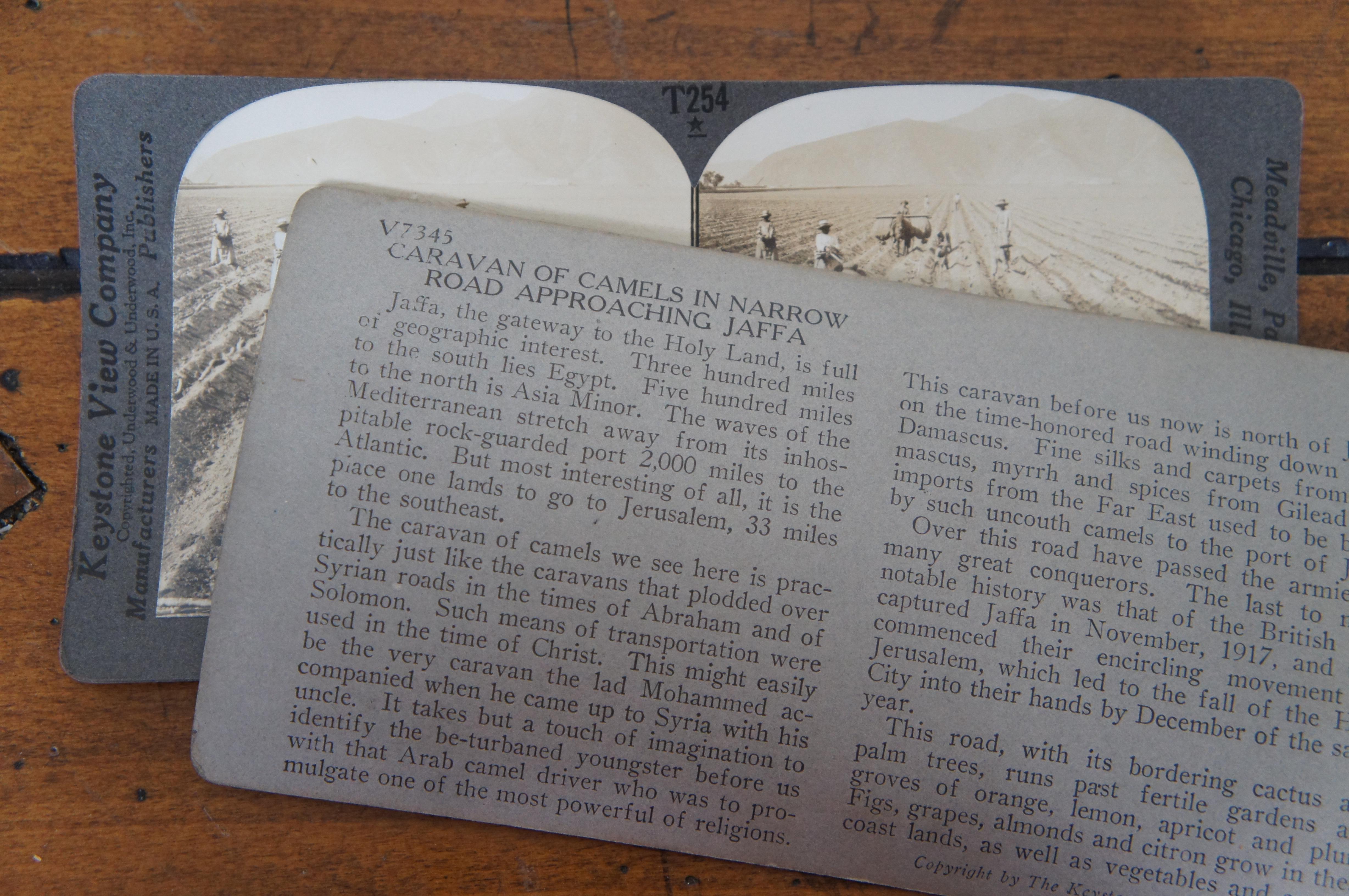 Stéréoscope antique Keystone View Library Book Slides Images World War en vente 2