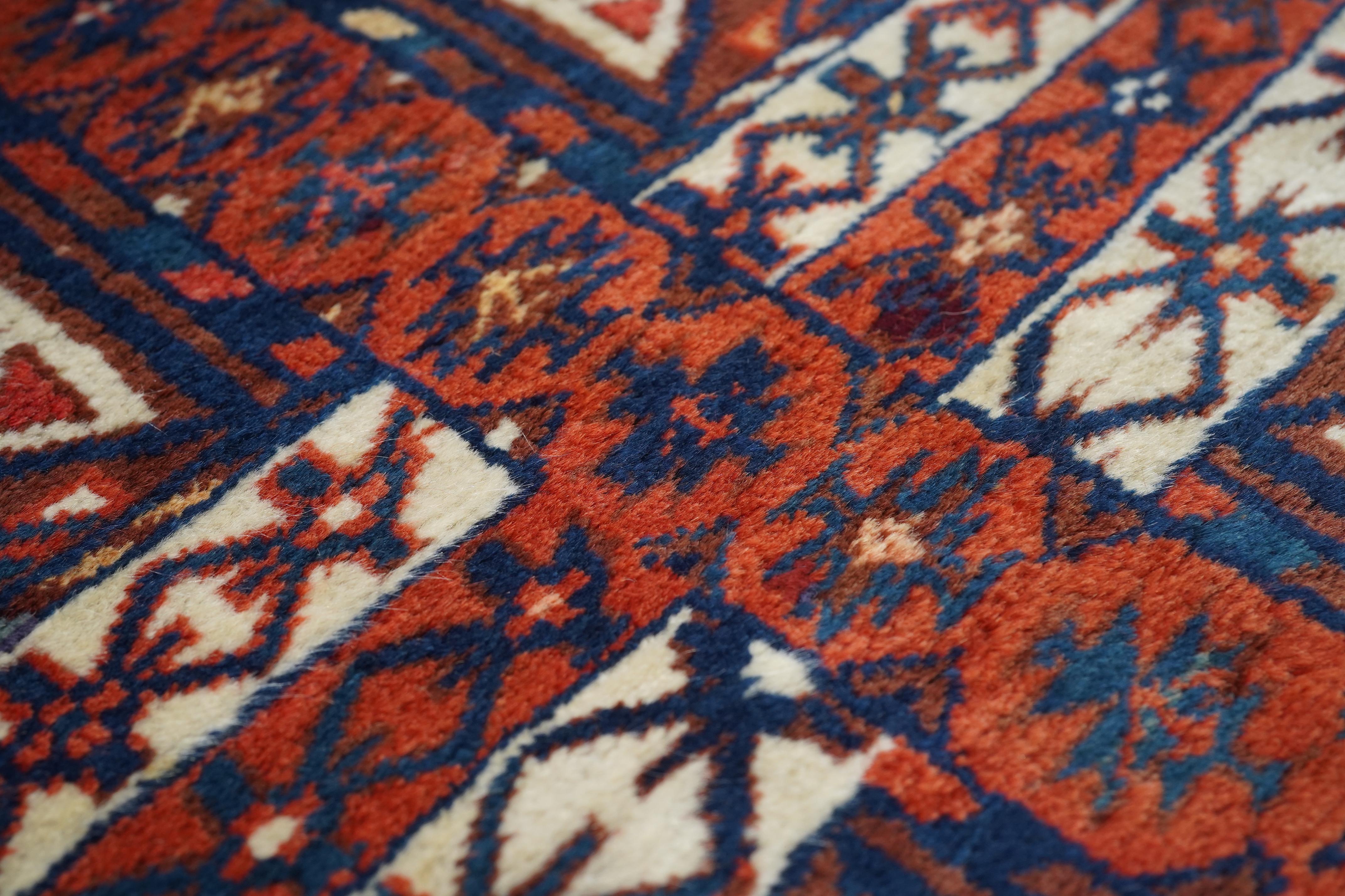 Antique Khachli Bokhara Rug 4'2'' x 5'2'' For Sale 1