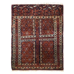 Antique Khachli Bokhara Rug 4'2'' x 5'2''
