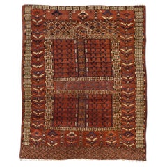 Antique Khachli Bokhara Rug 4'3" x 5’1"