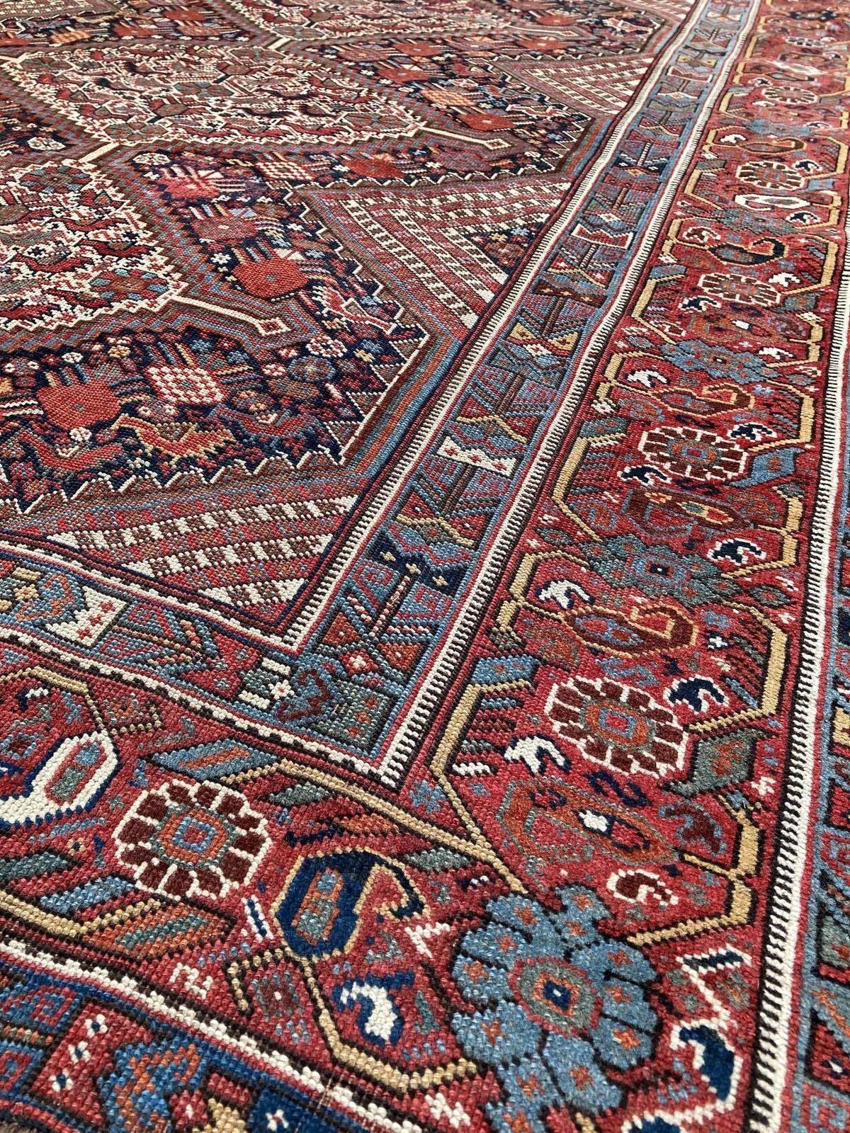 Tapis Khamseh antique 1,78 m x 1,45 m en vente 3
