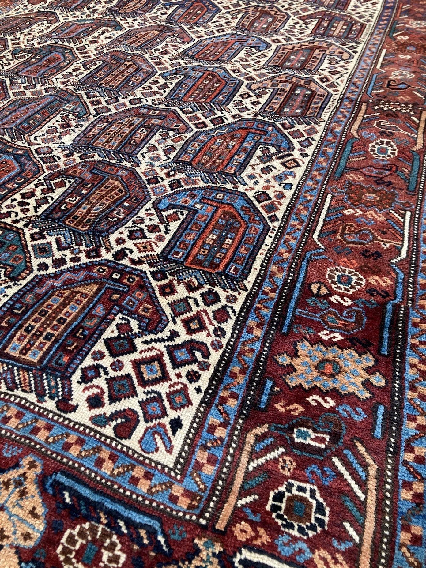 Antiker Khamseh-Teppich 1,90 m x 1,39 m im Angebot 3