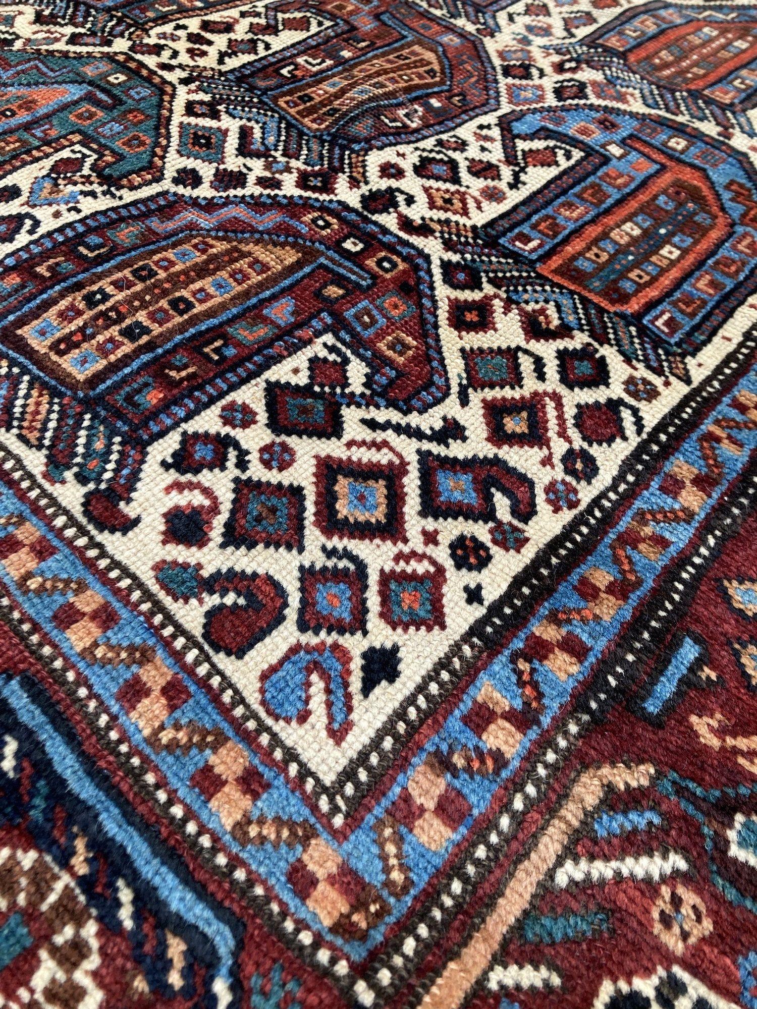 Antiker Khamseh-Teppich 1,90 m x 1,39 m im Angebot 4