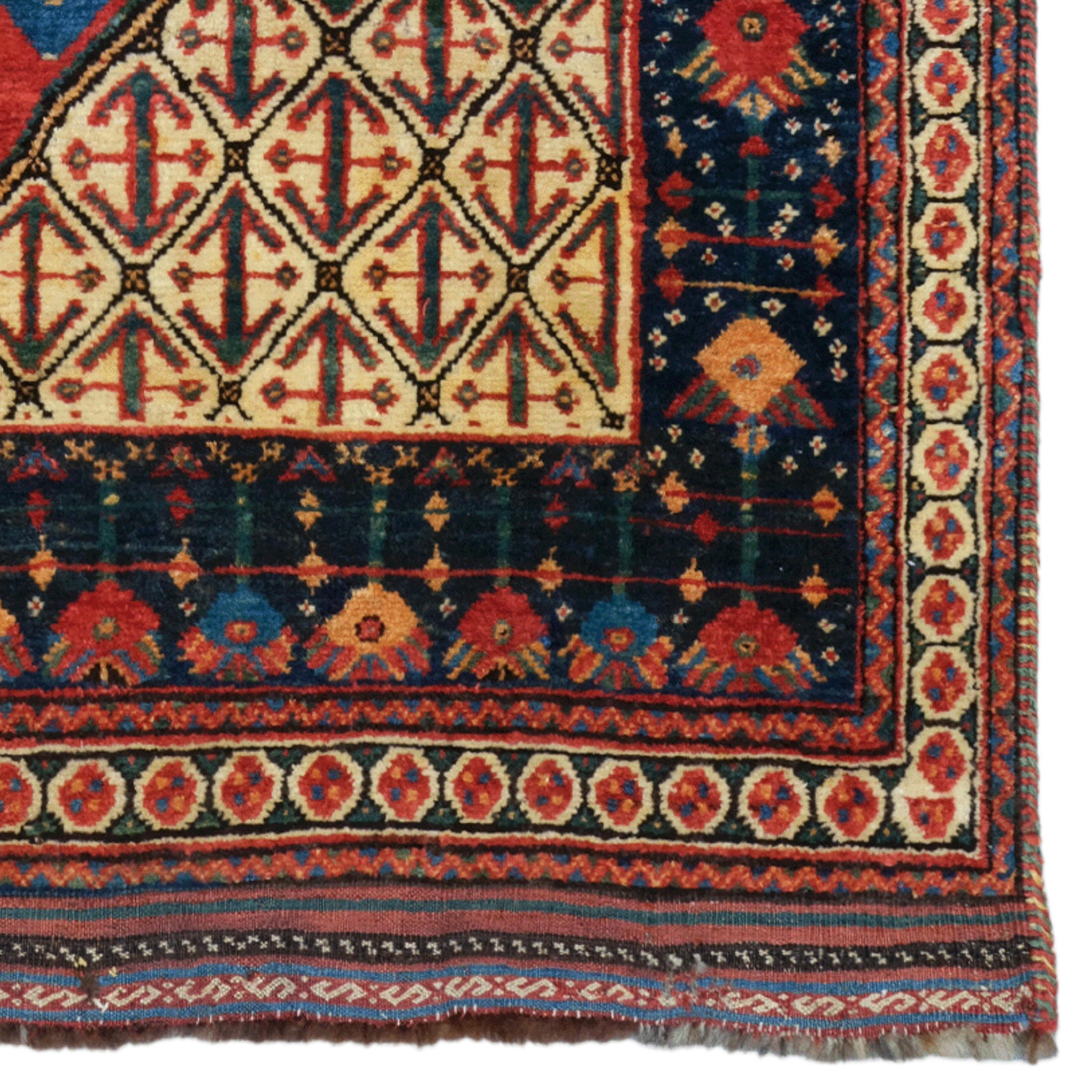 Antique Khamseh Rug - 19th Century Khamseh Rug, Antique Rug, Antique Wool Rug For Sale 1