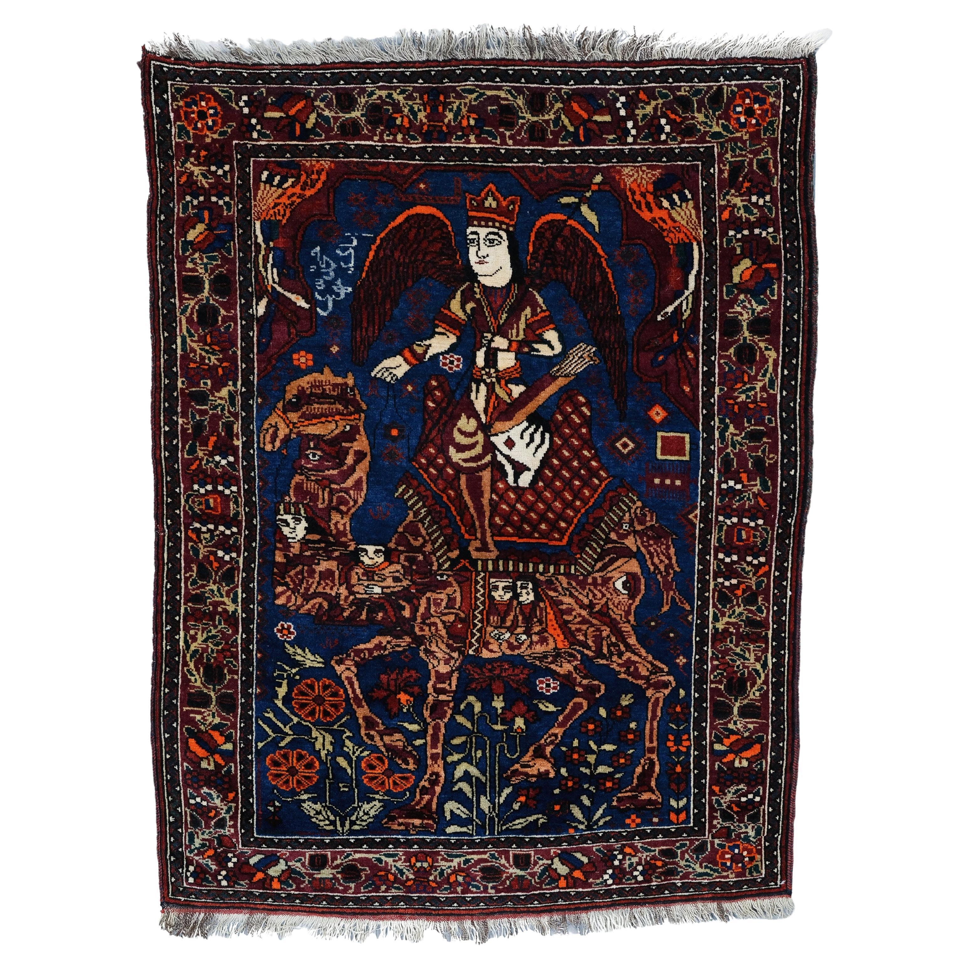 Antique Khamseh Rug - 19th Century Khamseh Rug, Hanwoven Rug, Antique Rug For Sale