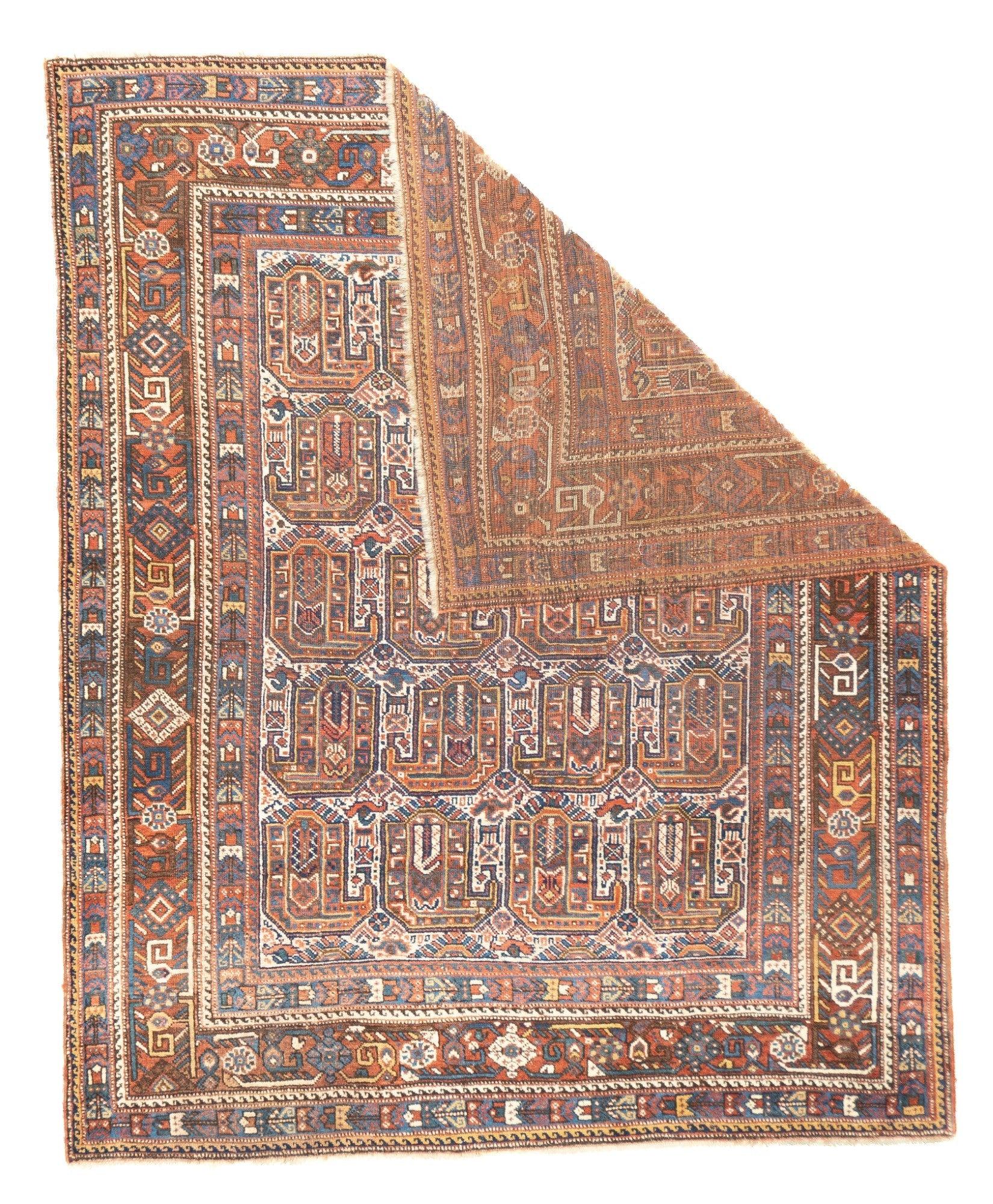Antique Khamseh Rug 4'10'' x 5'11''. 
